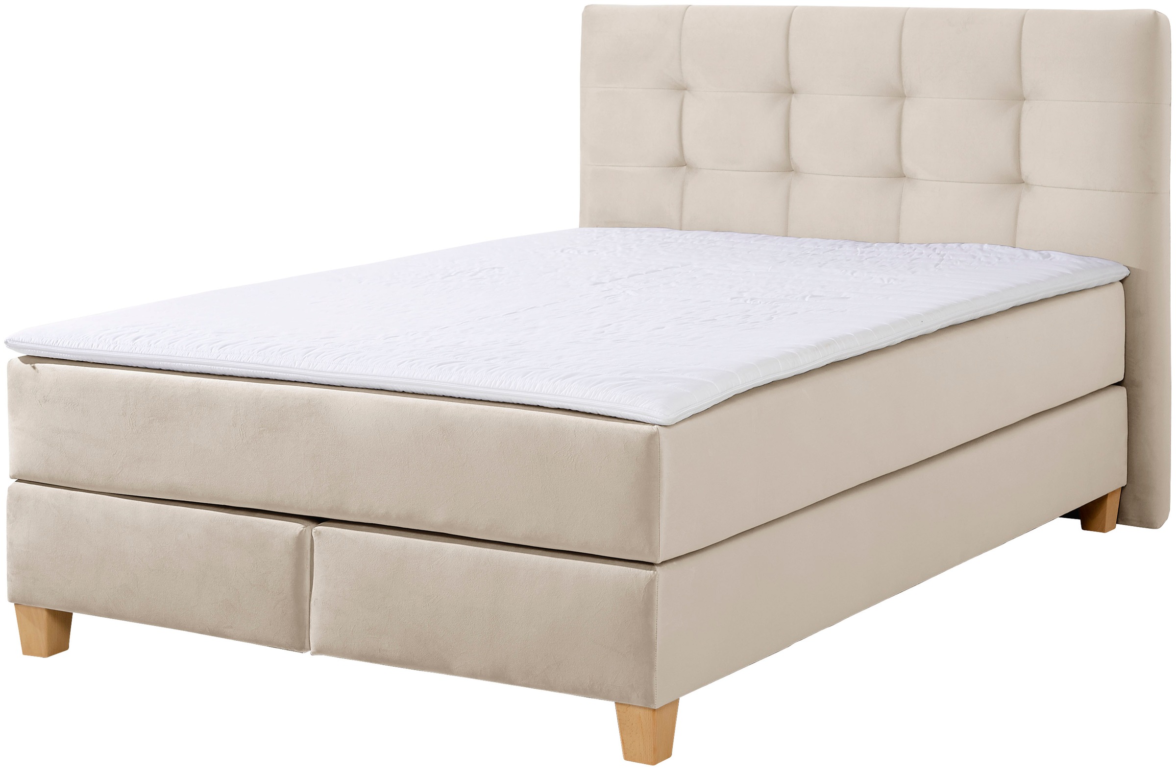 4. Bild von Home affaire Boxspringbett »Moulay«, inkl. Topper, in Überlänge 220 cm, 3 Härtegrade, auch in H4