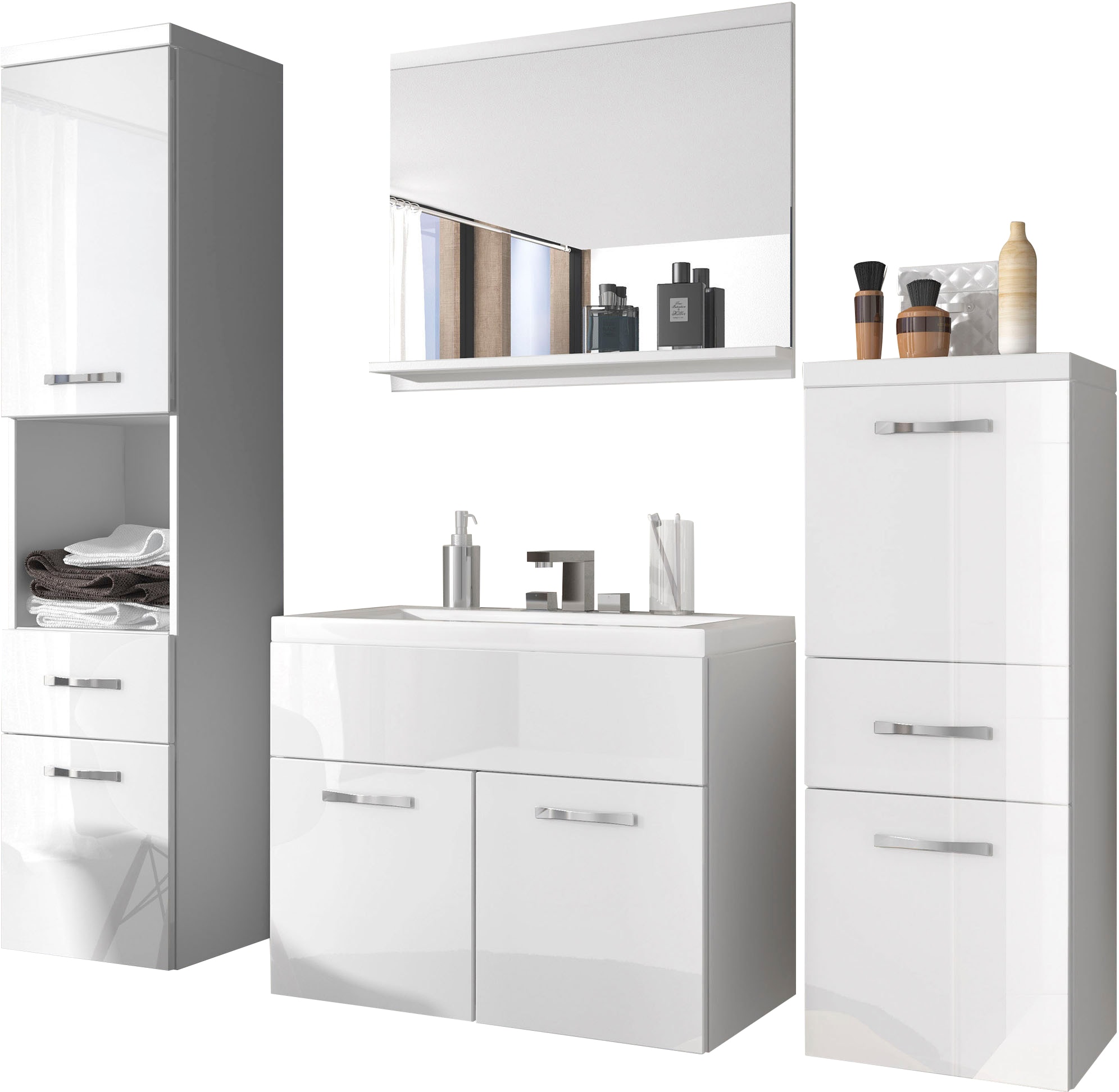welltime Badmöbel-Set »ELDA« Komplett-Set, 5 Stk. tlg. günstig online kaufen