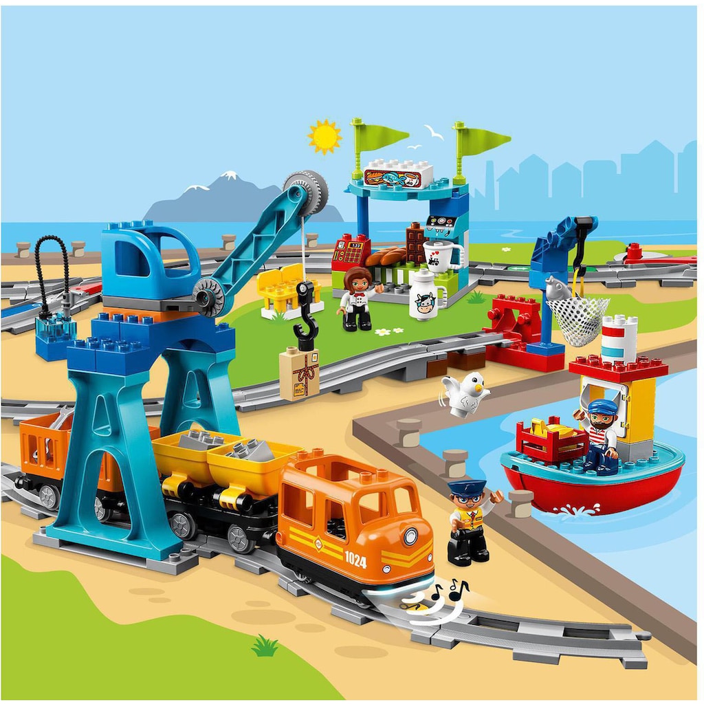 LEGO® Konstruktionsspielsteine »Güterzug (10875), LEGO® DUPLO® Town«, (105 St.)