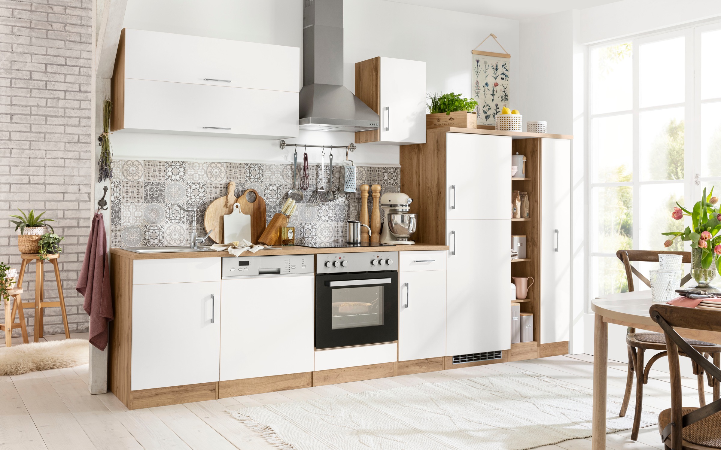 KOCHSTATION Küchenzeile »KS-Colmar«, mit E-Geräten, Breite 330 cm günstig online kaufen