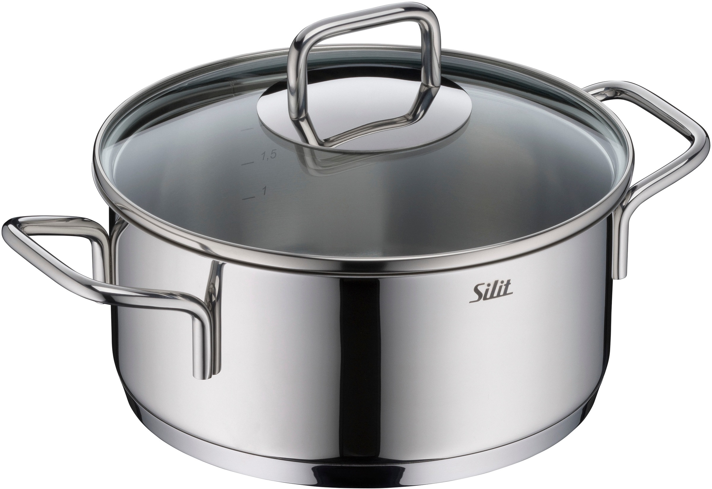 Silit Bratentopf »Extra Cook, mit Glasdeckel«, Edelstahl 18/10, (2 tlg.), S günstig online kaufen