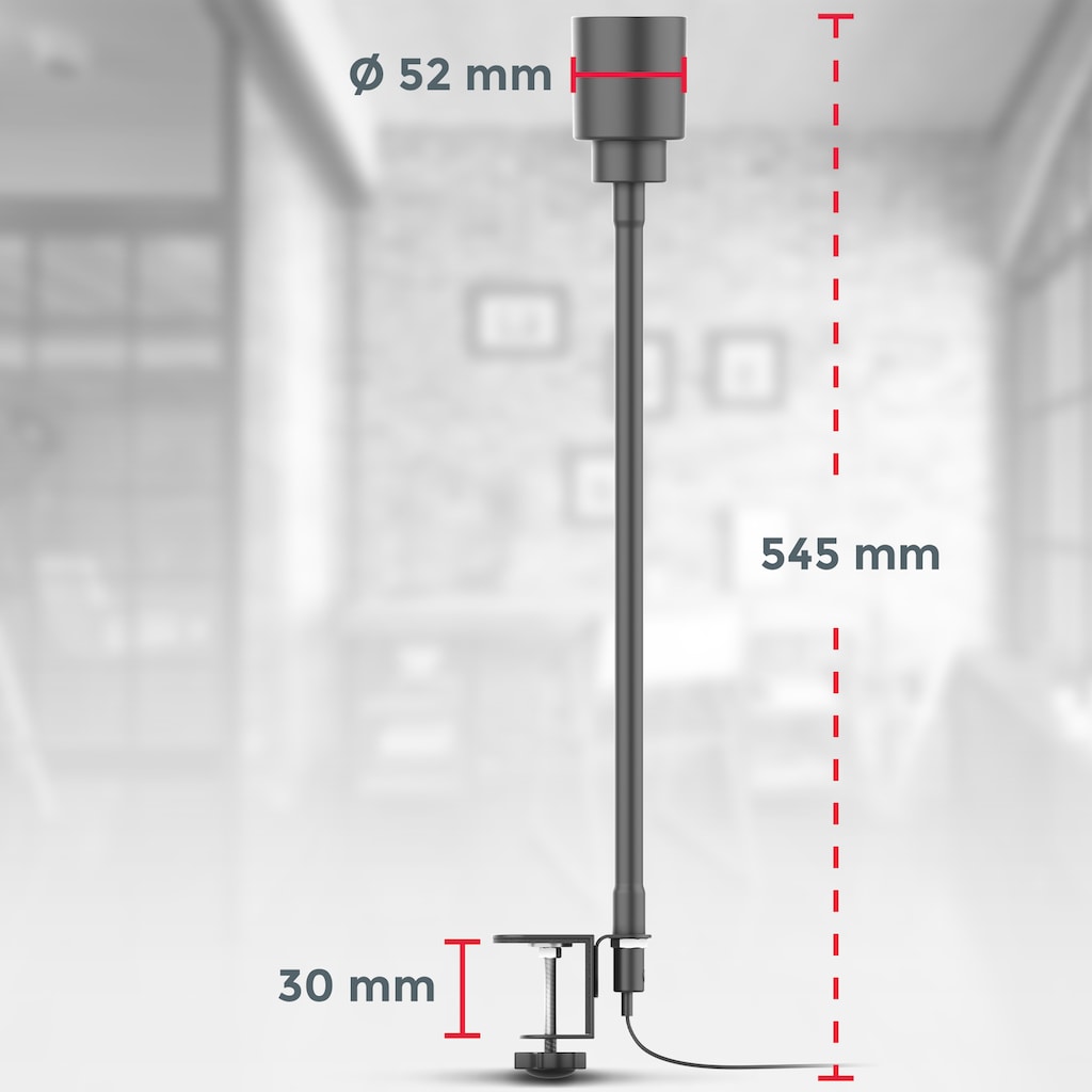 B.K.Licht Klemmleuchte »BK_KL1355 LED Klemmlampe, Inkl. 5W-GU10 Leuchtmittel, Schwarz«, 1 flammig-flammig