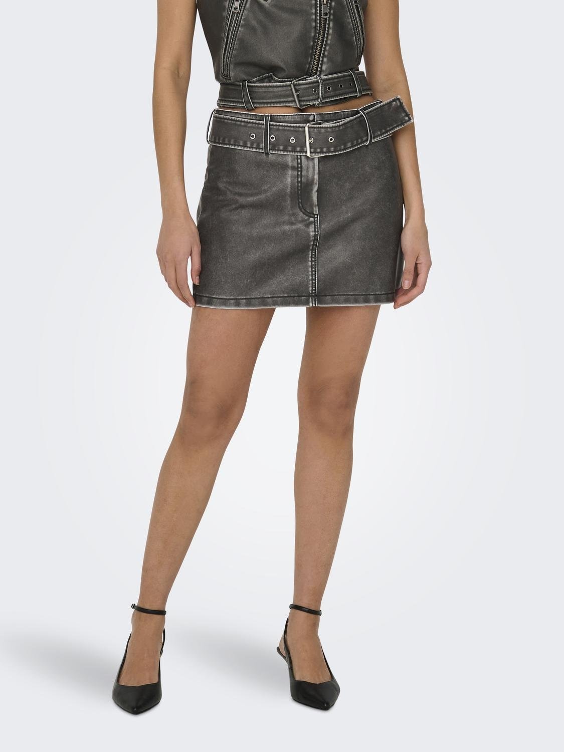 Bild von ONLY Minirock »ONLELLA FAUX LEATHER LW MINI SKIRT OTW«