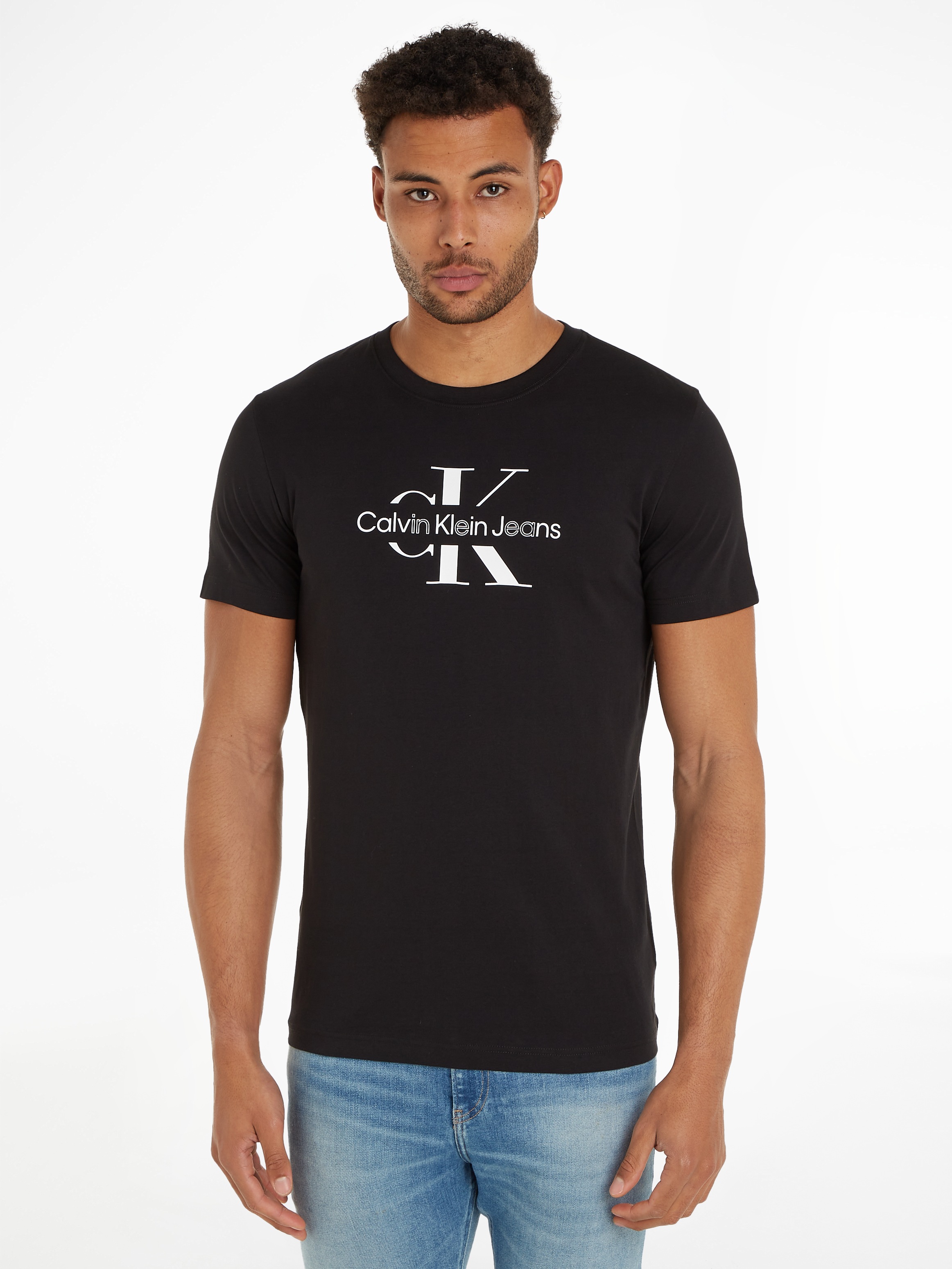 Calvin Klein Jeans T-Shirt »DISRUPTED OUTLINE MONOLOGO TEE«, mit Logodruck