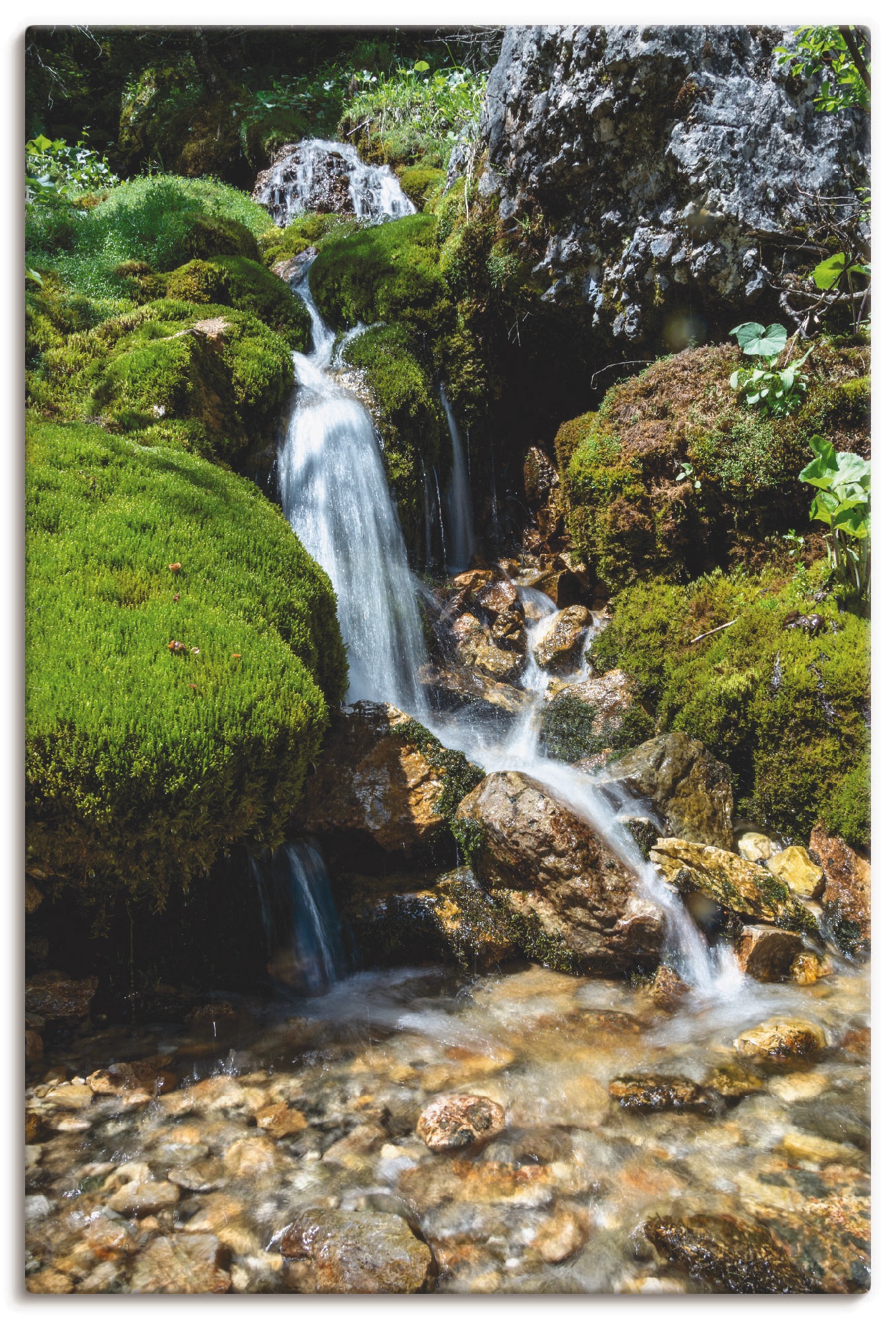 Artland Wandbild »Kleiner Wasserfall in den Bergen« Gewässer 1 Stk. tlg. al günstig online kaufen