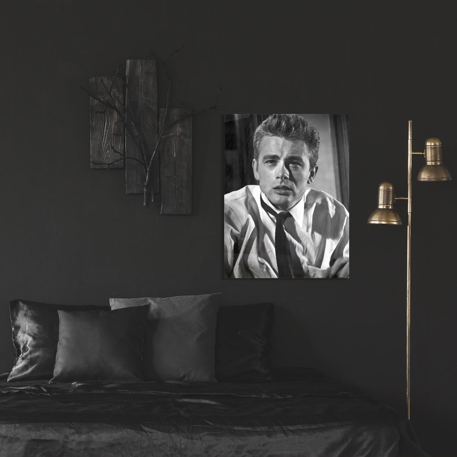 queence Acrylglasbild »James Dean«, Schwarz-Weiß-Mann-Stars, Fine Art-Print in Galeriequalität