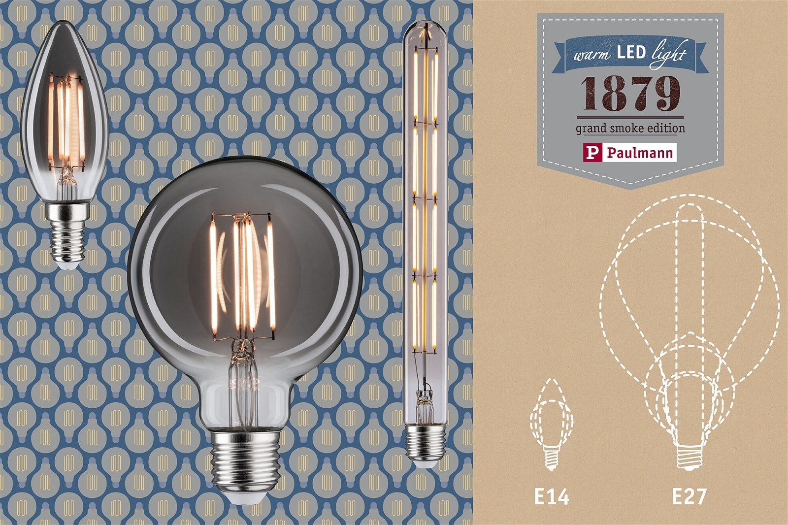 Paulmann LED-Leuchtmittel »Vintage G95 8W 360lm smoke 1800K«, 1 St.