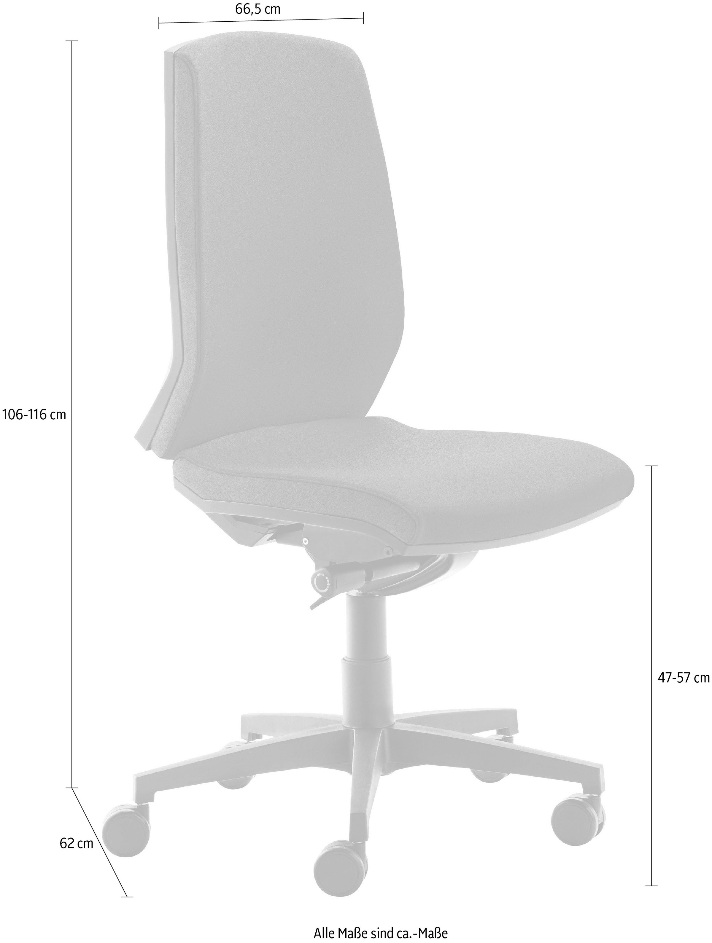 Mayer Sitzmöbel Drehstuhl »2470«, Struktur (100% Polyester), Rückenhöhe 7-fach verstellbar