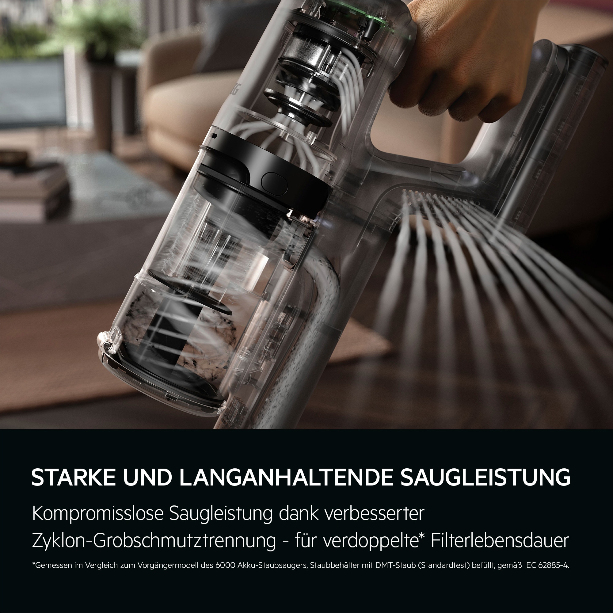 AEG Akku-Hand-und Stielstaubsauger »6000 Staubsauger (AP61CB21DR)«, sehr leicht 2,5 kg, 53 % Recyclingmaterial, bis zu 50 Min. Laufzeit