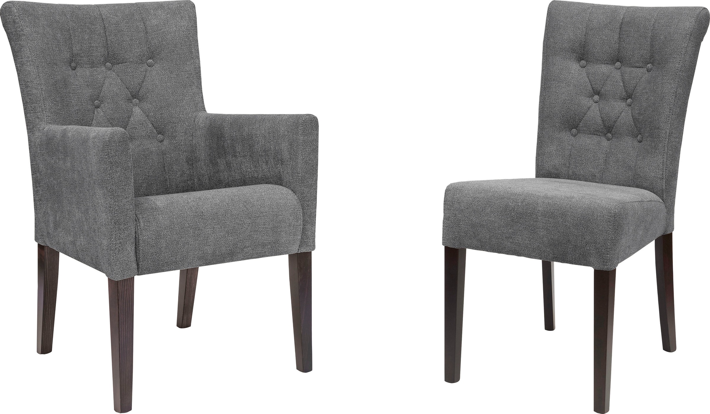 Home affaire Esszimmerstuhl »Queen BESTSELLER«, (Set), 4 St., Feinstruktur, Polsterstuhl mit Knopfheftung, 2er, 4er oder 6er Set