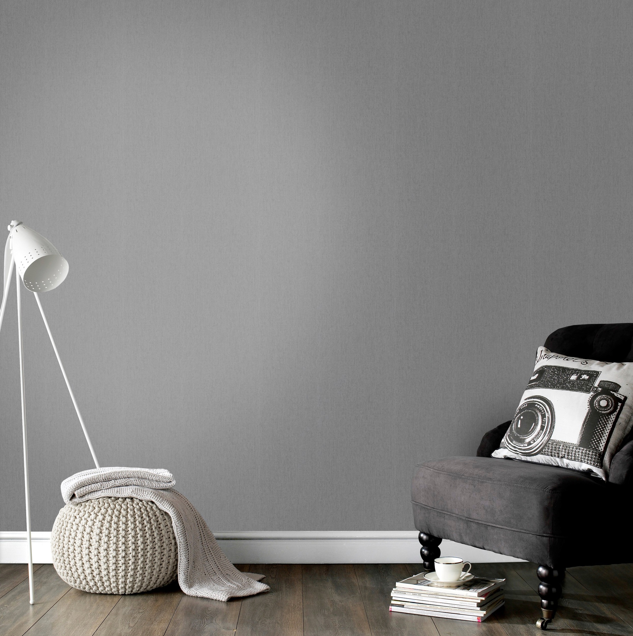 Superfresco Easy Vliestapete »Calico« aufgeschäumt Dunkelgrau - 10mx52cm