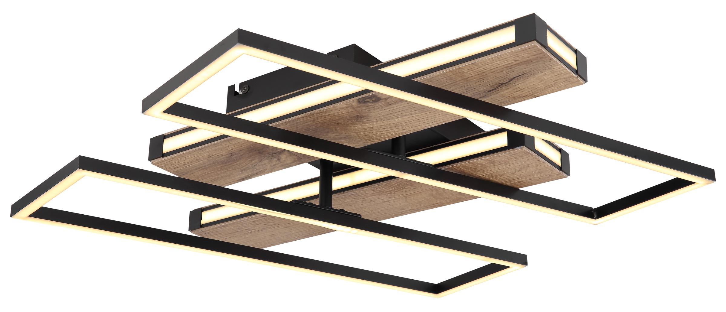 GLOBO LIGHTING LED Deckenleuchte »COLLI« LED-Modul Warmweiß Deckenlampe/Wohnzimmer/Schlafzimmer/modern/Holz