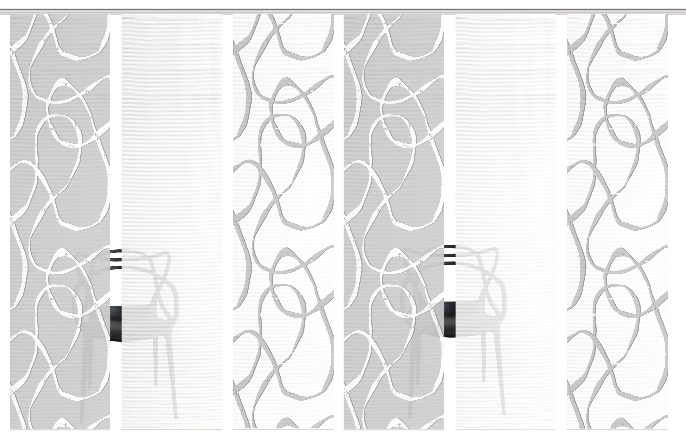 Vision S Schiebegardine »OPHELIA KOMBI« Paneelwagen 6 Stk. tlg. Schiebevorh günstig online kaufen