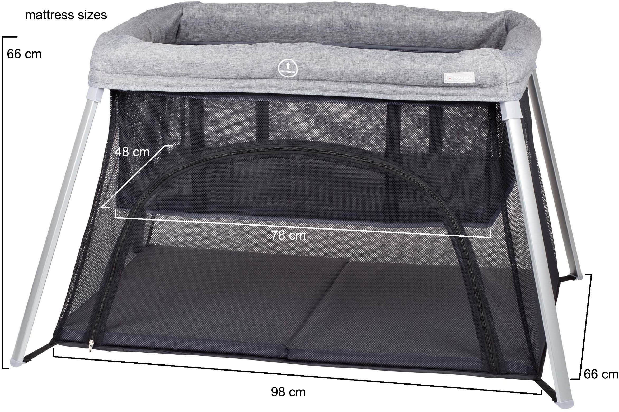 BabyGo Baby-Reisebett »Dreams II, black«, faltbar