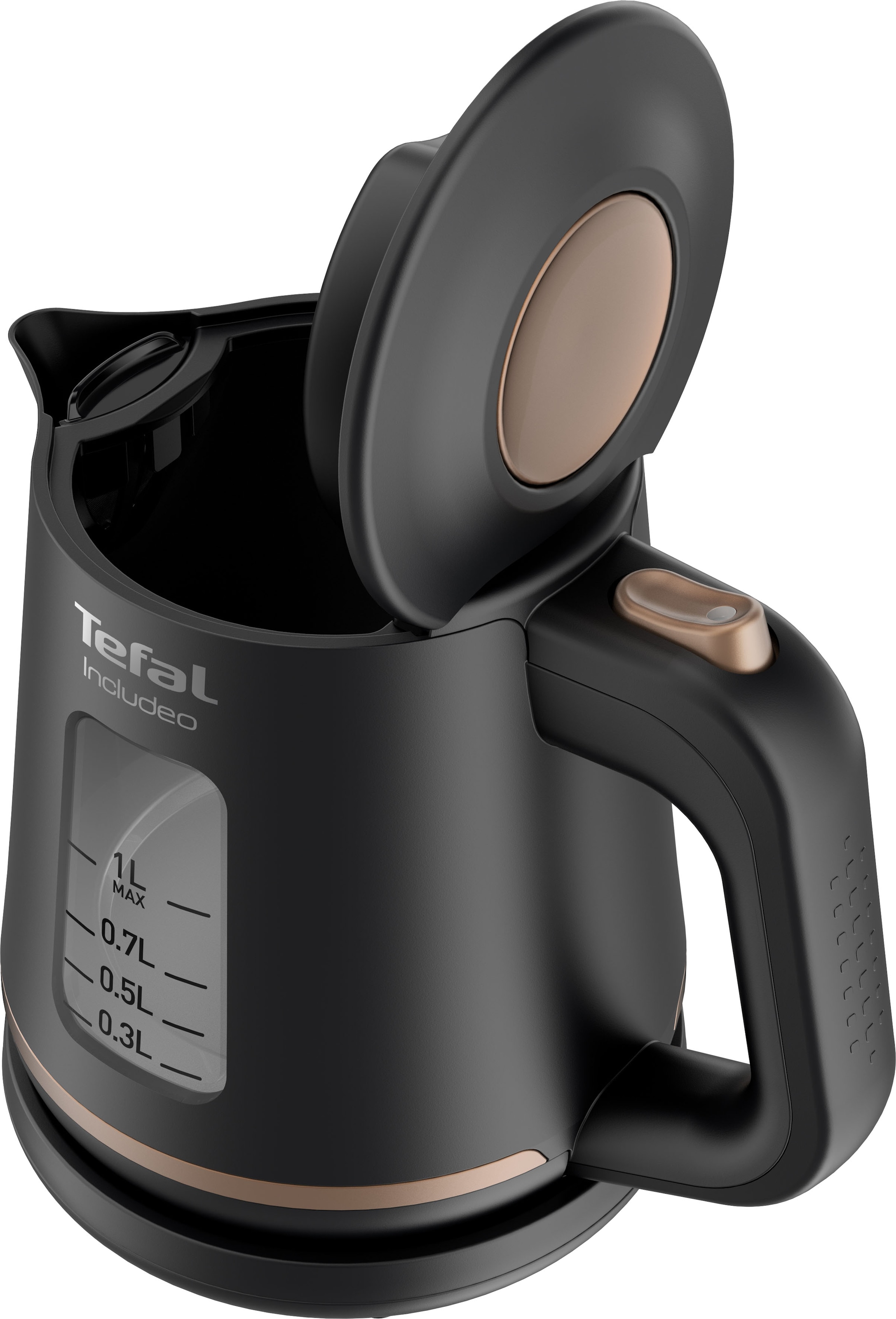 Tefal Wasserkocher »KI5338 Includeo«, 1 l, 2400 W, Anti-Rutsch-Griff, Wasserstandsanzeige, herausnehmbarer Filter