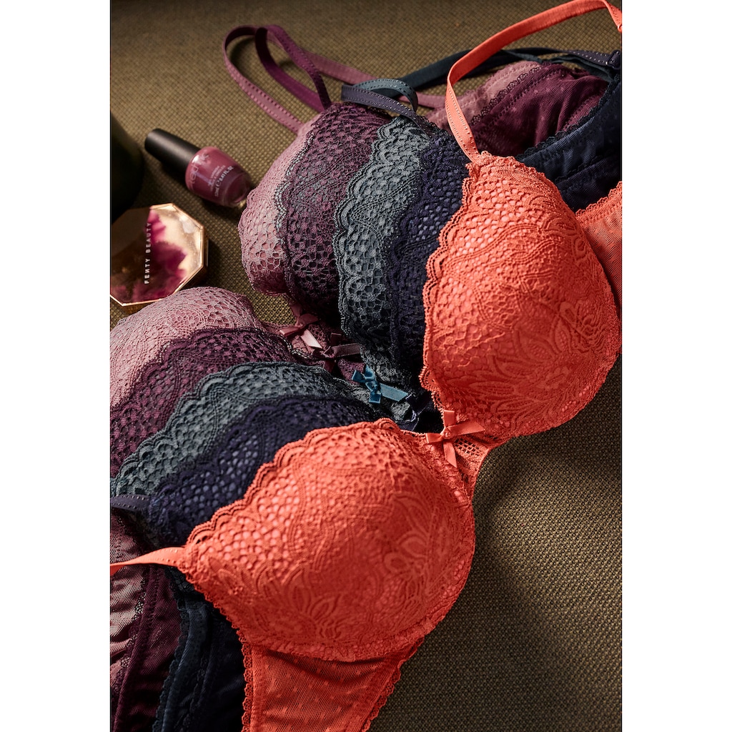 Vivance Push-up-BH, rundherum mit floraler Spitze, Dessous