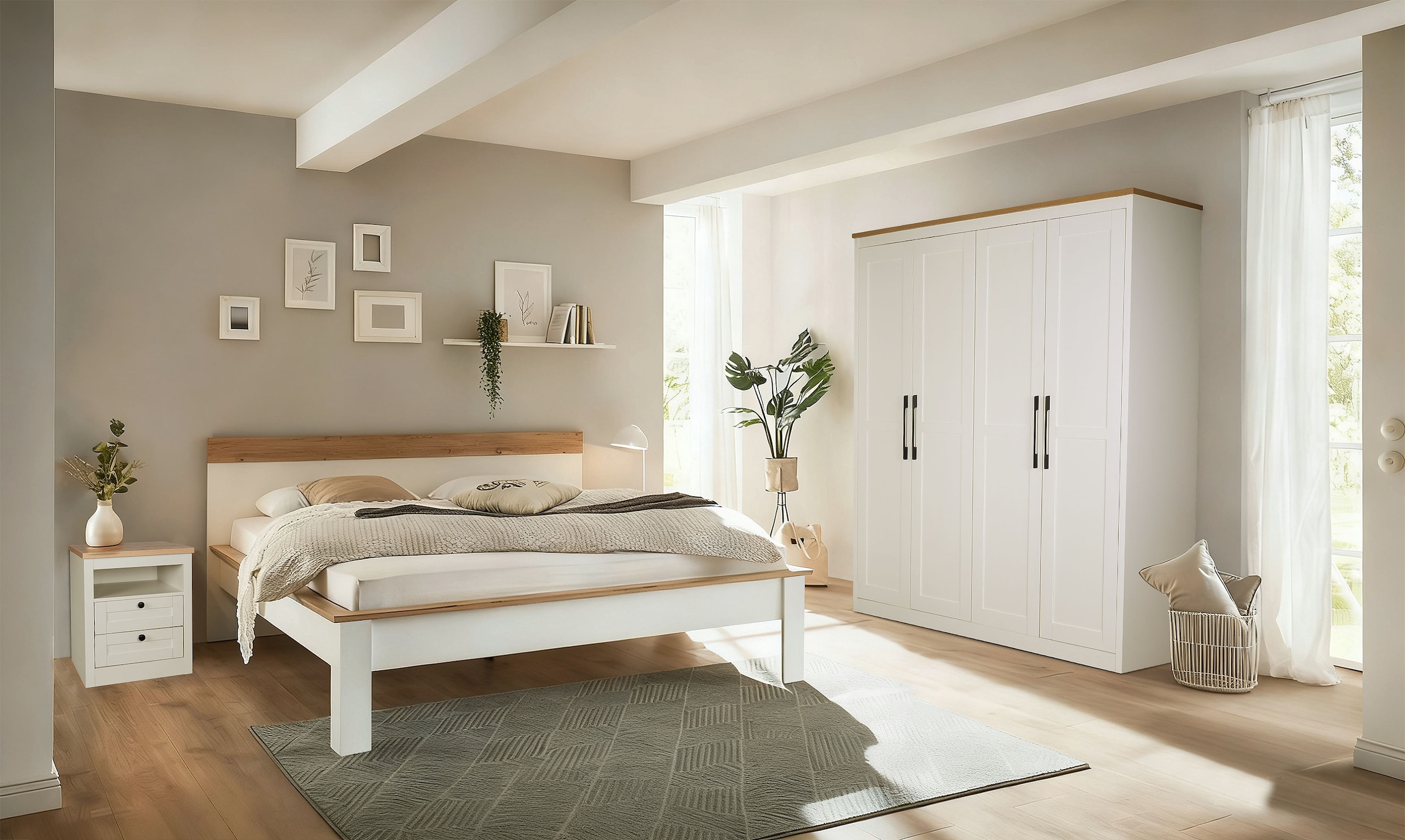 OTTO home Nachtkonsole »2er Set Büsum Nachtschrank Beistellschrank« Spar-Set, 2 Schränke im Lieferumfang, 