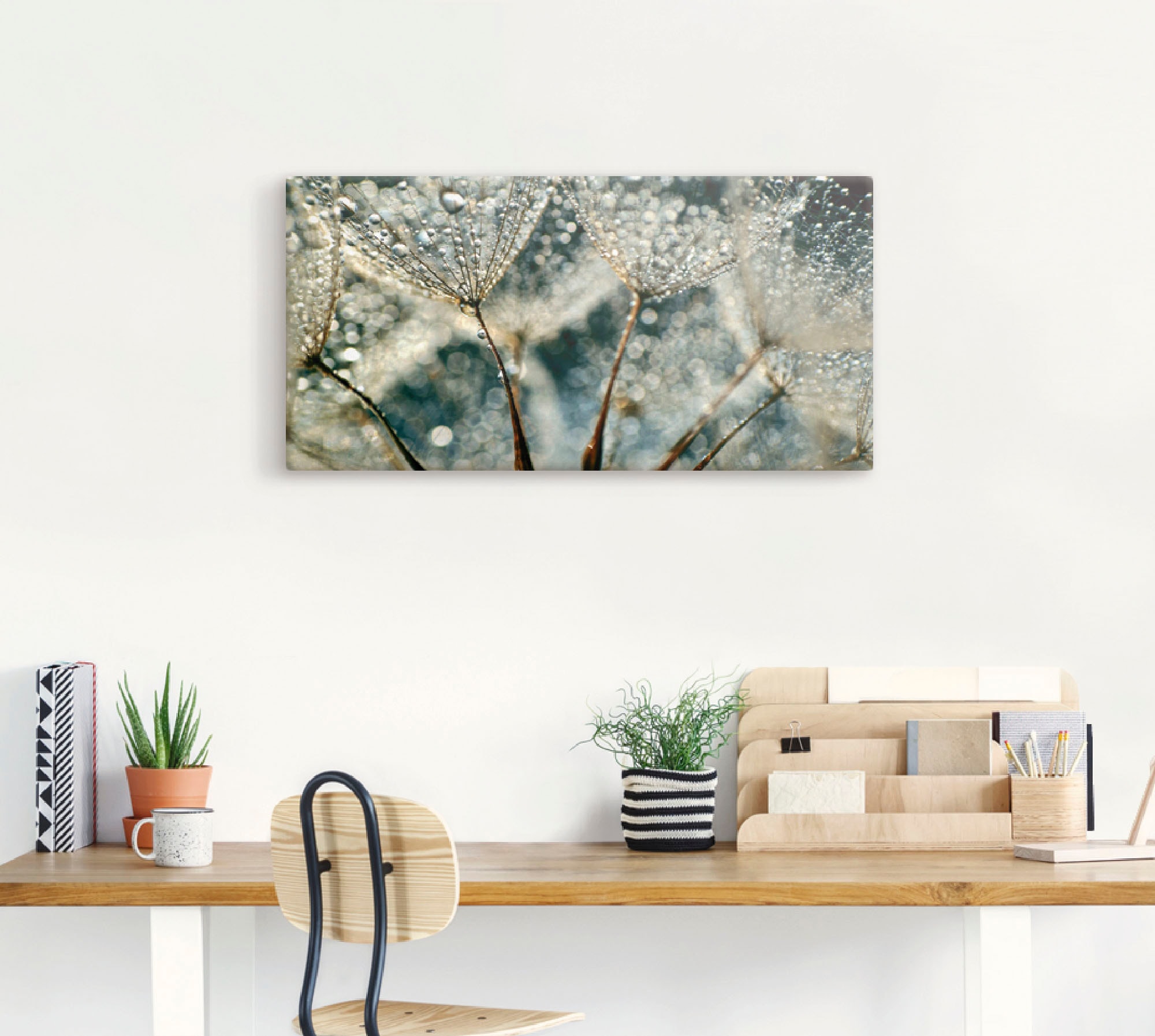 Artland Wandbild "Pusteblume Regenschauer", Blumen, (1 St.), als Alubild, O günstig online kaufen