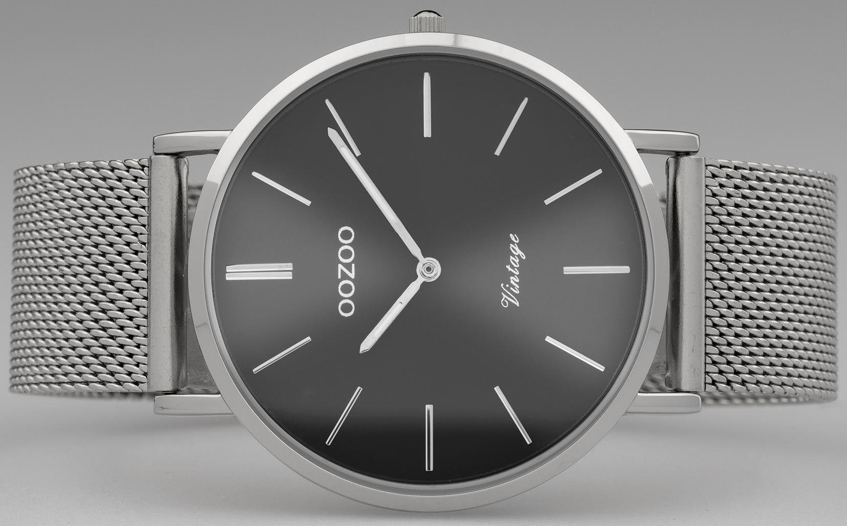 OOZOO Quarzuhr, Armbanduhr, Damenuhr, Herrenuhr, Edelstahlarmband