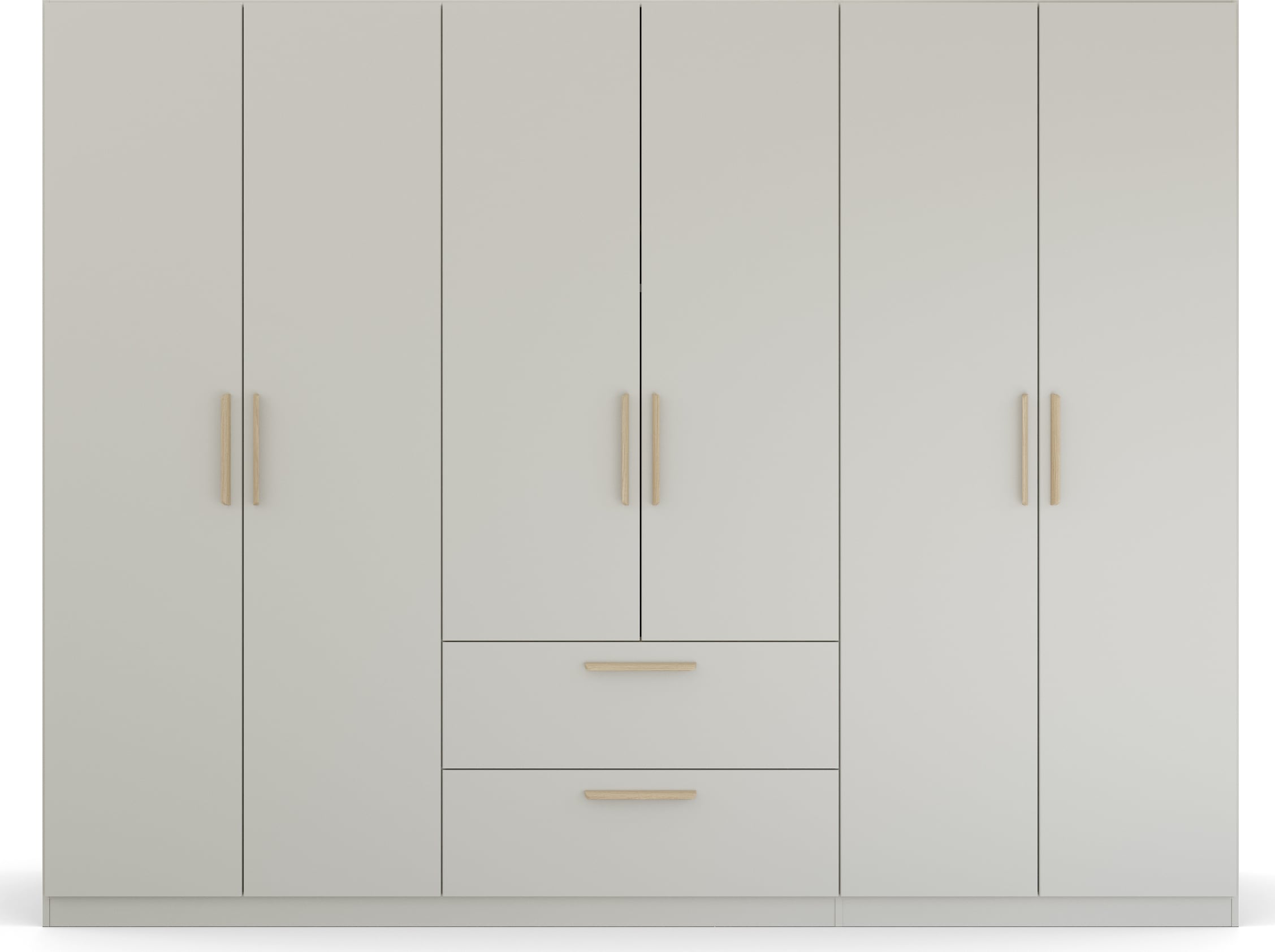 rauch Kleiderschrank »Skandi by Quadra Spin Schlafzimmerschrank«, im Landhaus-Stil mit Massivholzgriffen aus Wildeiche, mit Schubladen