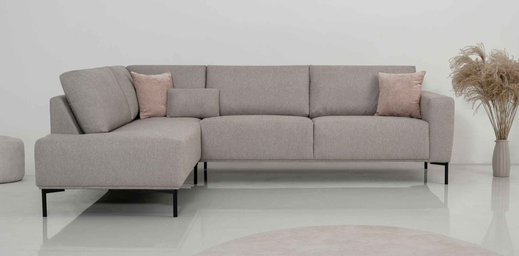 andas Ecksofa "Melby", Breite 275 cm, in einem weichen Struktur Stoff, lose günstig online kaufen