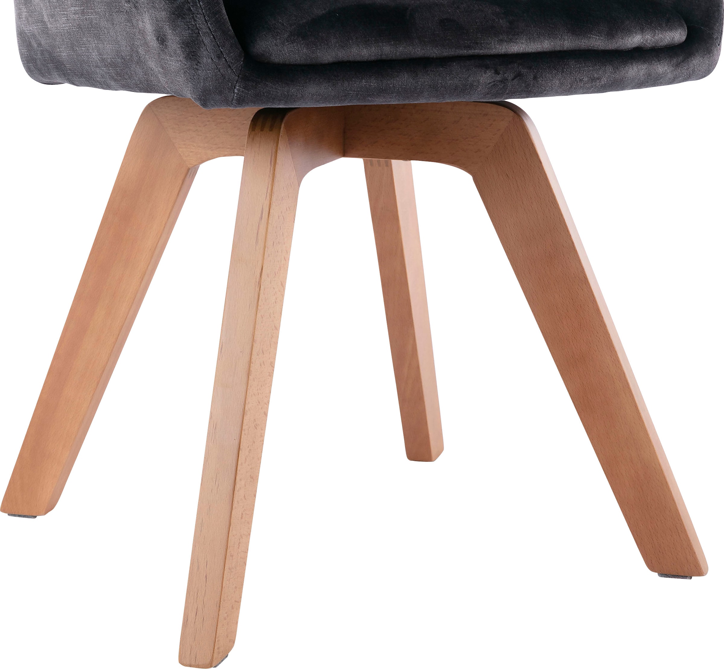byLIVING Esszimmerstuhl »Klara«, (Set), 2 St., Samtstoff Velvet, 2er-Set, gepolstert mit hochwertigem Vintage-Samt, 360 Grad drehbar