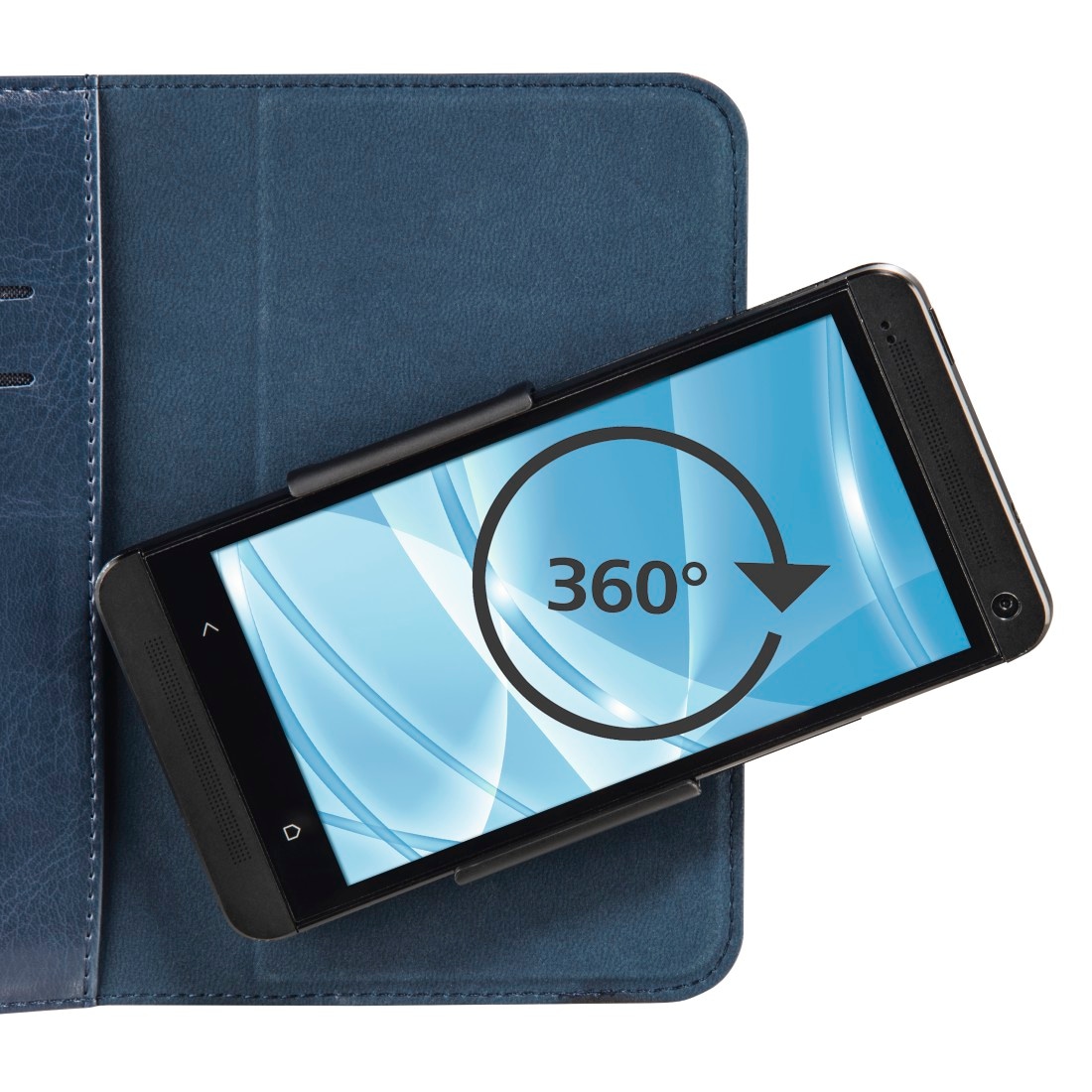 Hama Smartphone-Hülle »Booklet Smart Move Universal, 4,7-5,1 Zoll, Kunstleder, klappbar, Blau«, UNIVERSAL, 11,9 cm (4,7 Zoll)