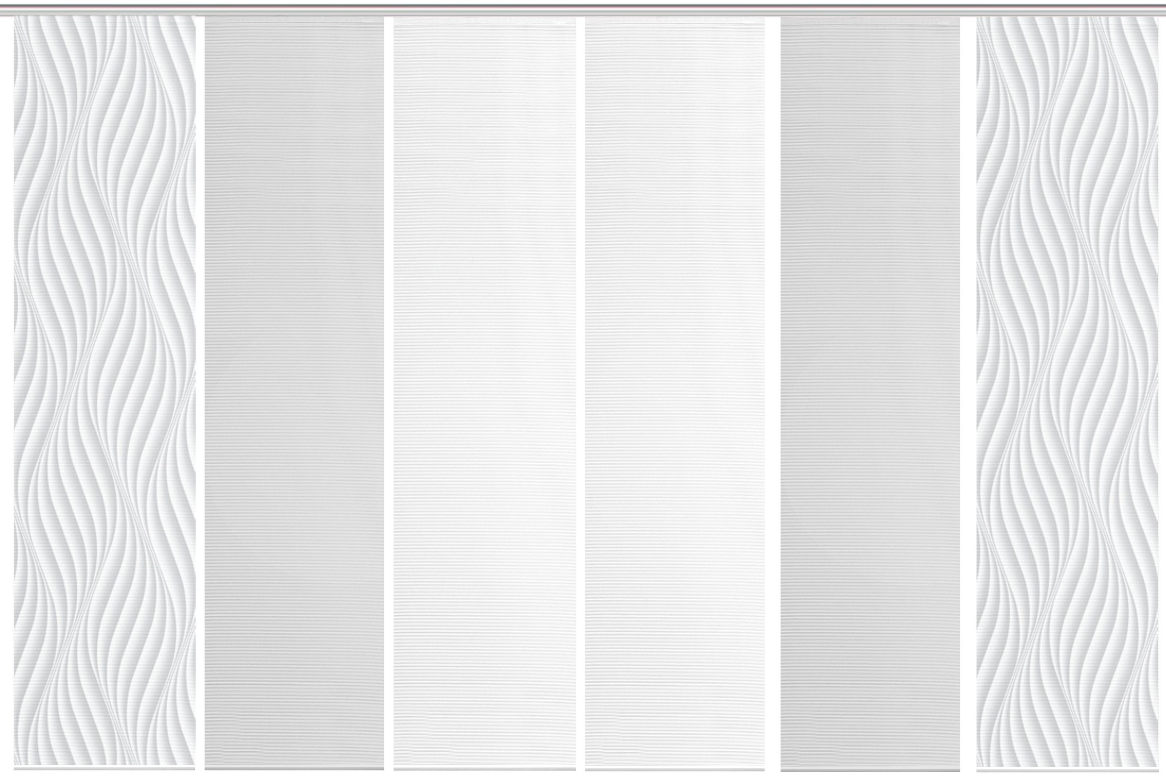 Vision S Schiebegardine »6ER SET WAVE« Paneelwagen 6 Stk. tlg. HxB: 260x60, günstig online kaufen