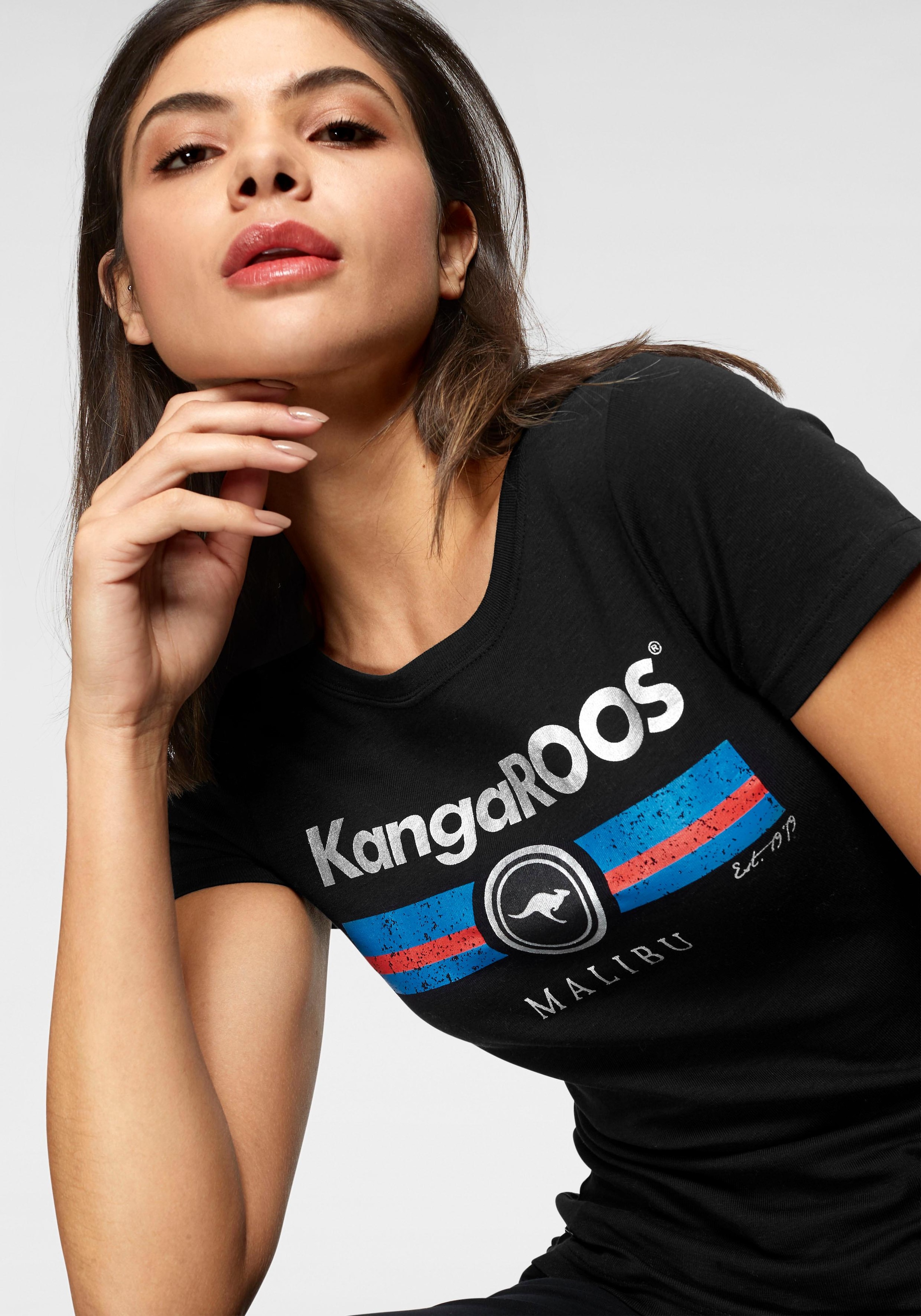 KangaROOS T-Shirt, mit Label Metallic Print kaufen online