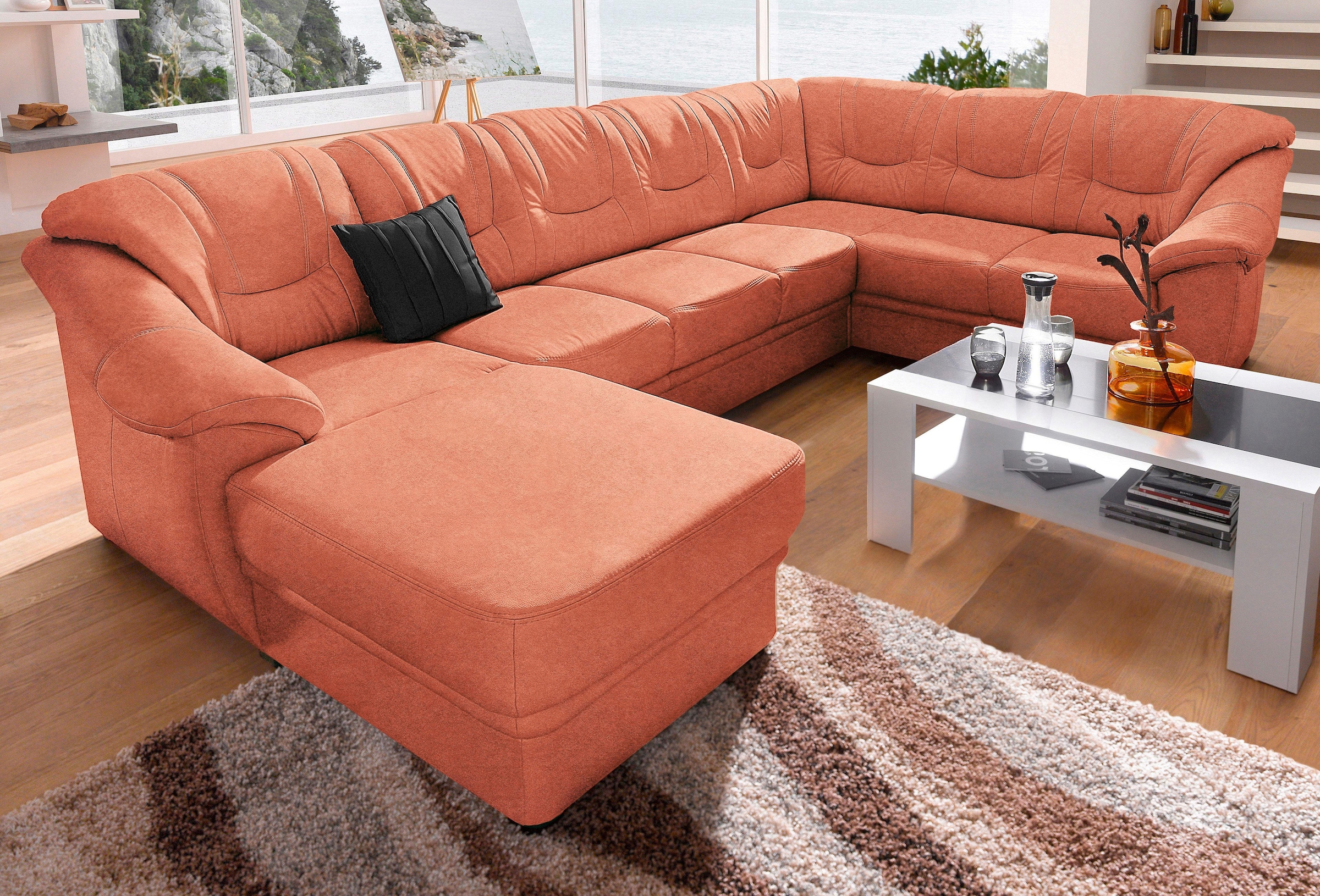sit&more Wohnlandschaft »Savona U-Form, B: 320 cm« optional Bettfunktion, F günstig online kaufen