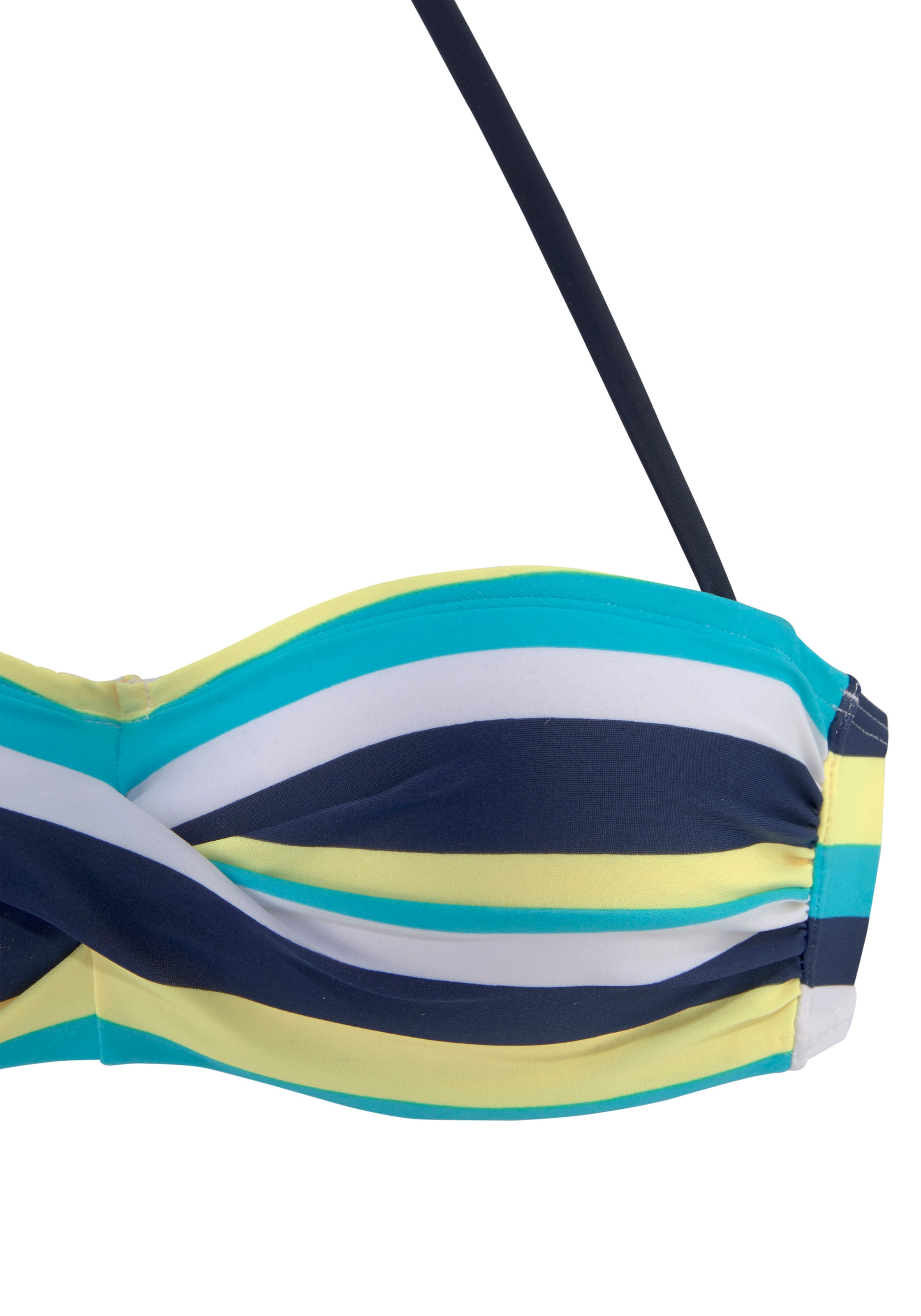 Venice Beach Bandeau-Bikini, mit Streifen