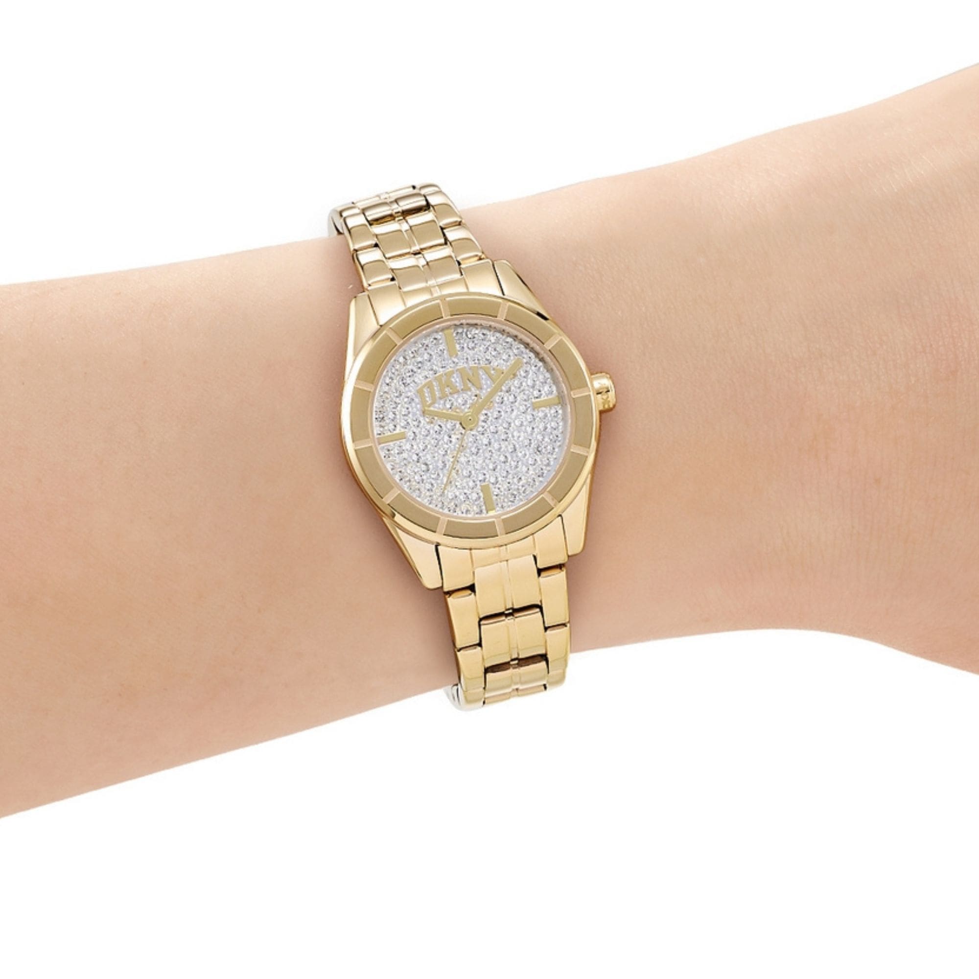 DKNY Quarzuhr »Evening Watch« Armbanduhr, Damenuhr, Edelstahlarmband, Ideal auch als Geschenk