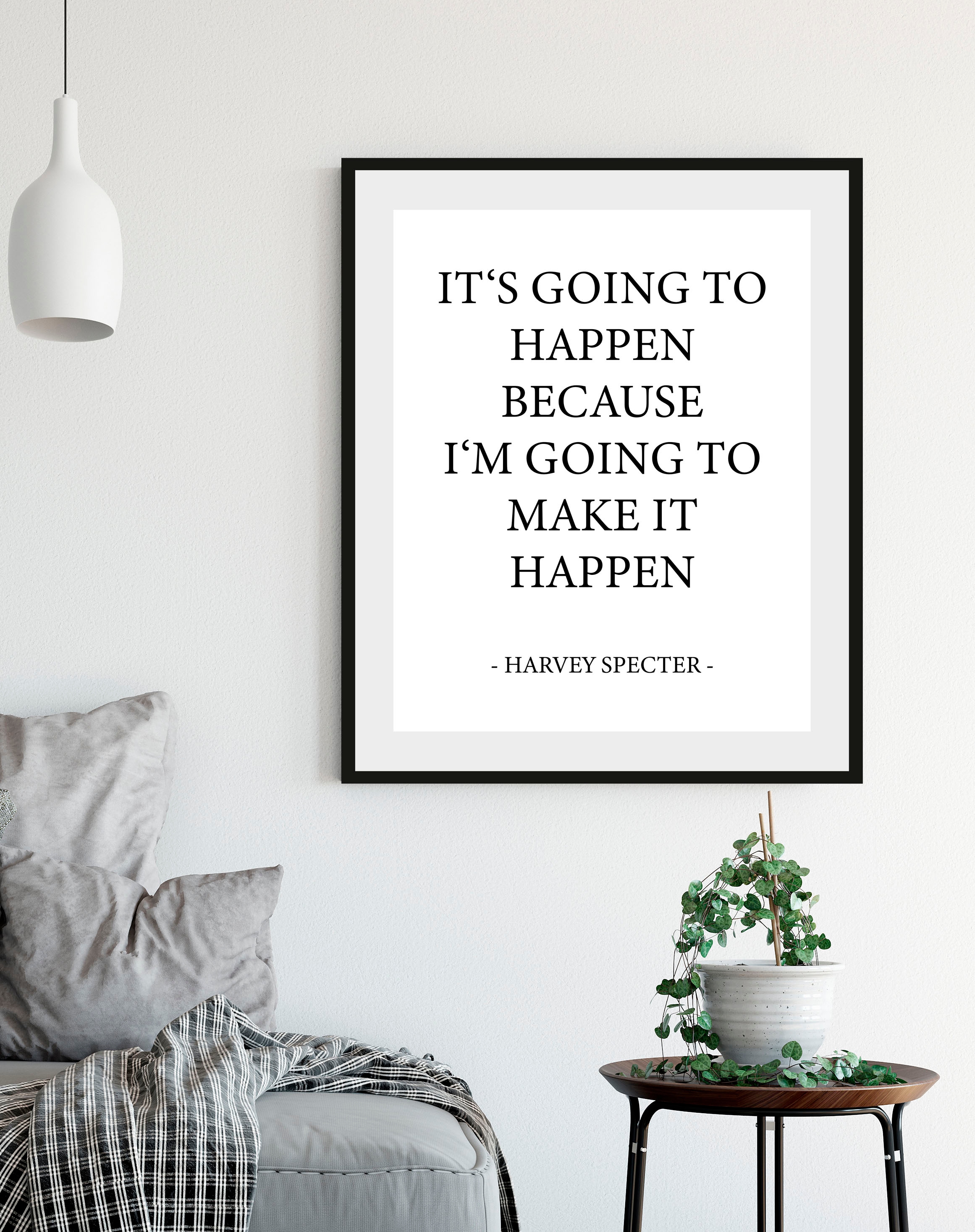 queence Bild »HAPPEN«, (1 St.), HD Premium Poster-Druck inkl. Holzrahmen günstig online kaufen