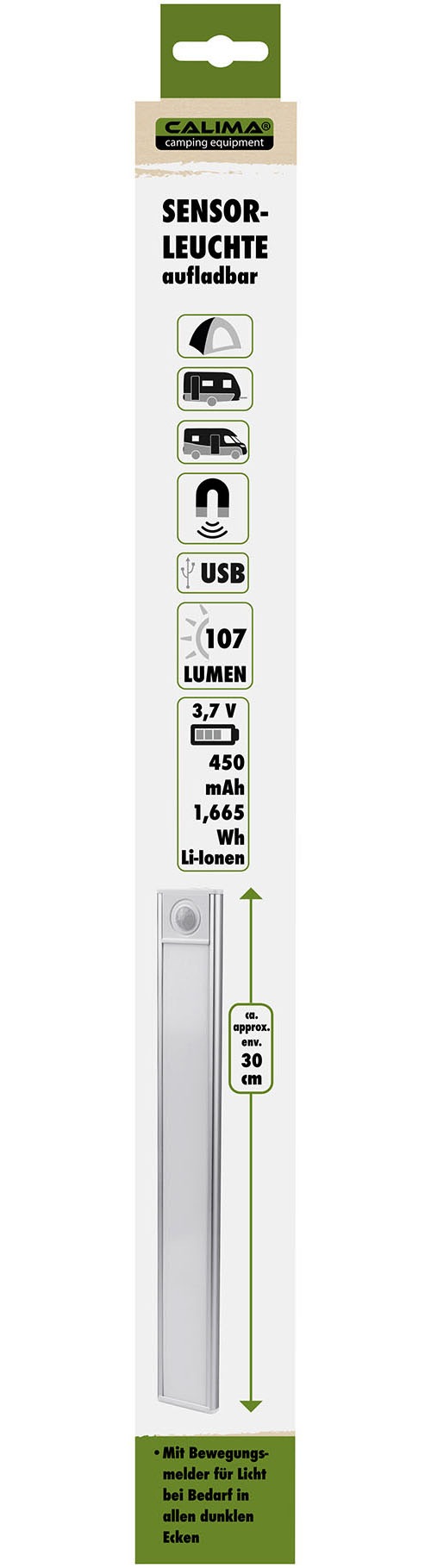 CALIMA Lichtleiste »Sensorleuchte aufladbar 30cm«
