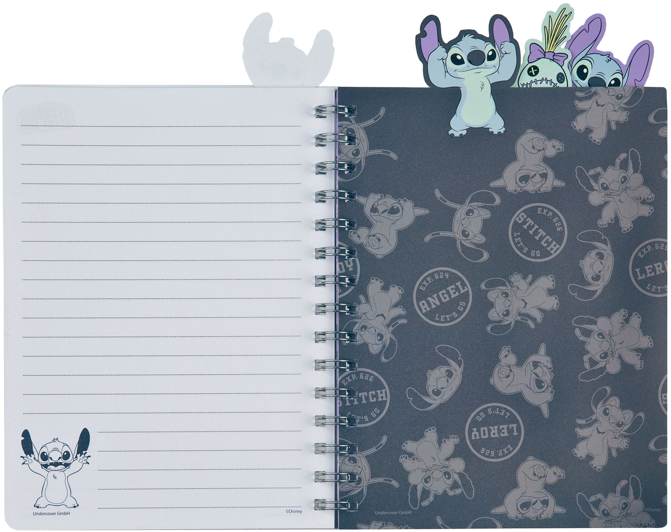 UNDERCOVER Kinderrucksack »Stitch« inkluisve Notizbuch A5 und Mäppchen