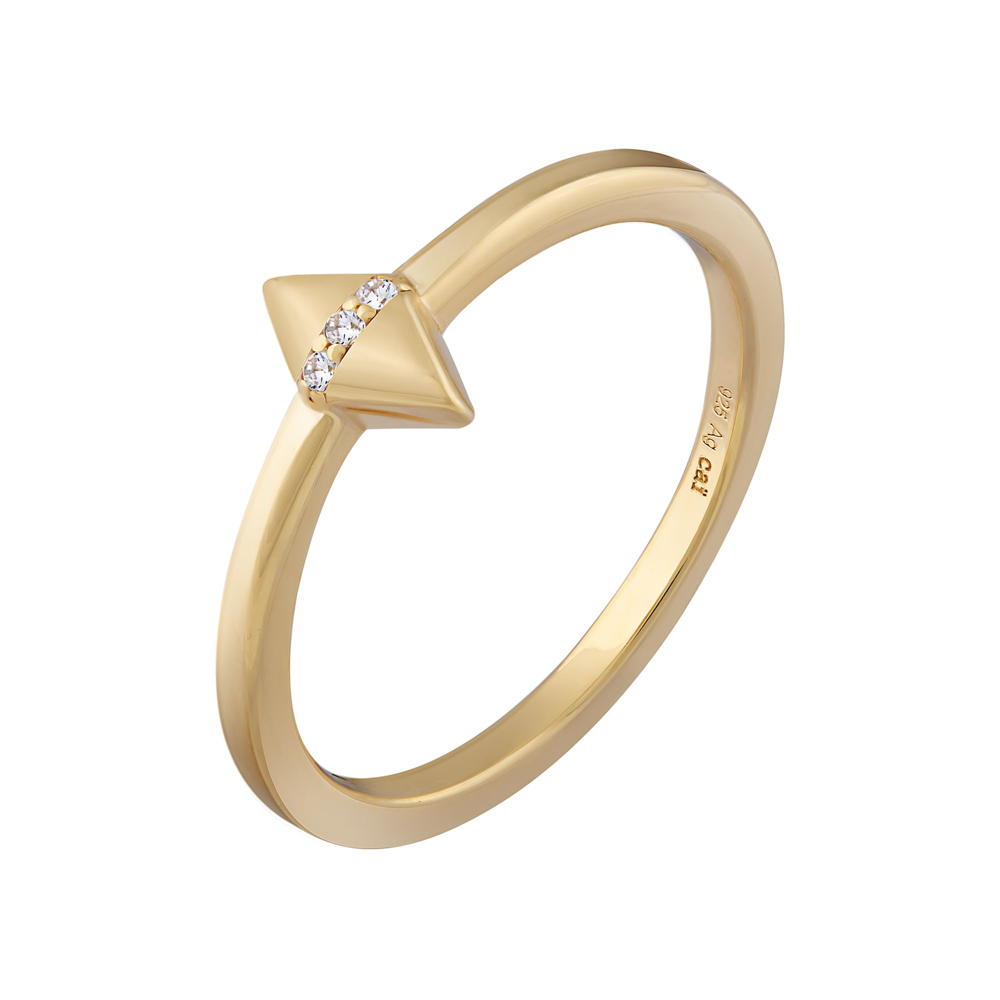 CAÏ Fingerring »925 bestellen vergoldet Zirkonia« im Raute Silber Online-Shop