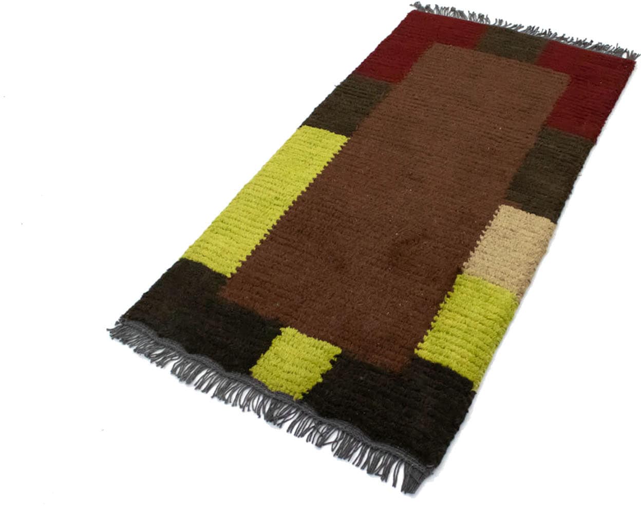 »Nepal Rechnung braun«, morgenland rechteckig, Wollteppich Teppich handgeknüpft handgeknüpft auf kaufen