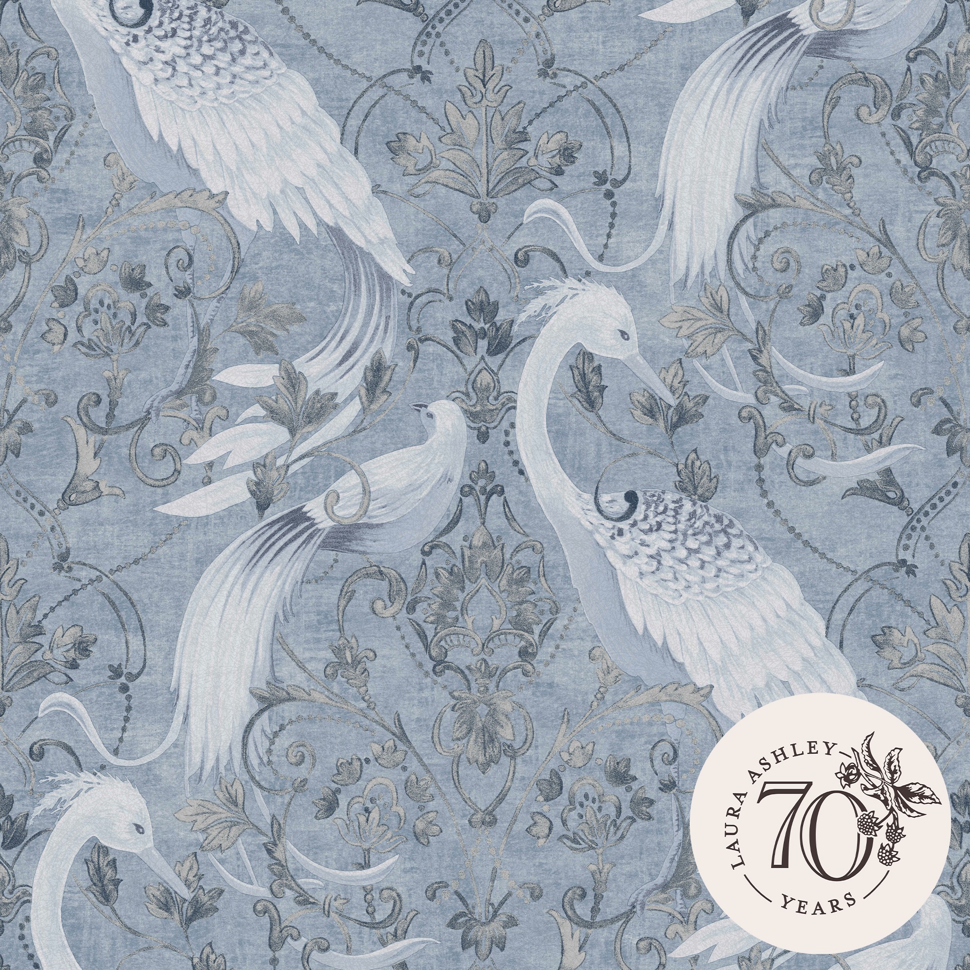 LAURA ASHLEY Vliestapete »Tregaron« floral texturiert 10mx52cm