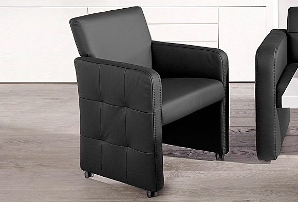 exxpo - sofa fashion Esszimmersessel »Barista, Loungesessel auf Rollen mit günstig online kaufen