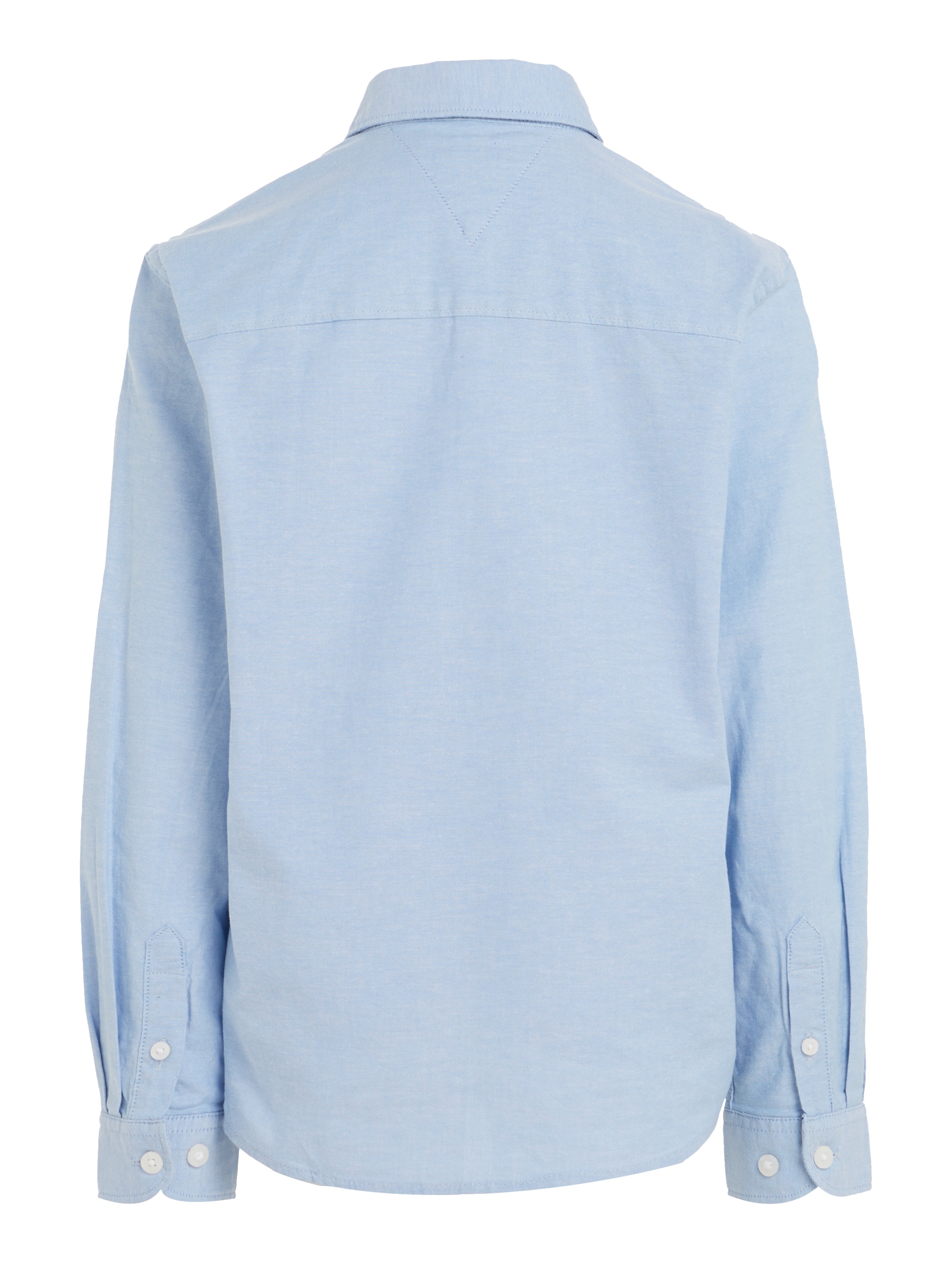 Tommy Hilfiger Langarmhemd »BOYS STRETCH OXFORD SHIRT L/S«, Kinder bis 16 Jahre, Button-down-Kragen, Langarm, Logo-Flag