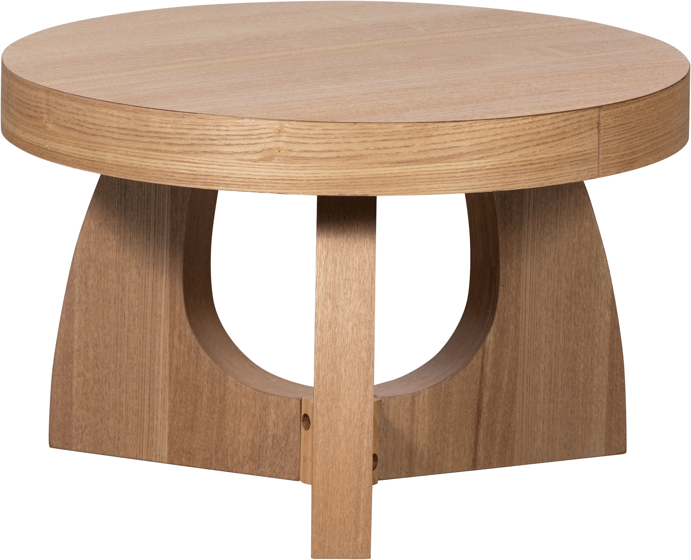 WOOOD Beistelltisch »Tala aus MDF mit Eschenfurnier-Deckschicht Ø55x35 cm« Tragkraft 25 kg, Furnier gebeizt und schutzlackiert, gerade Maserung