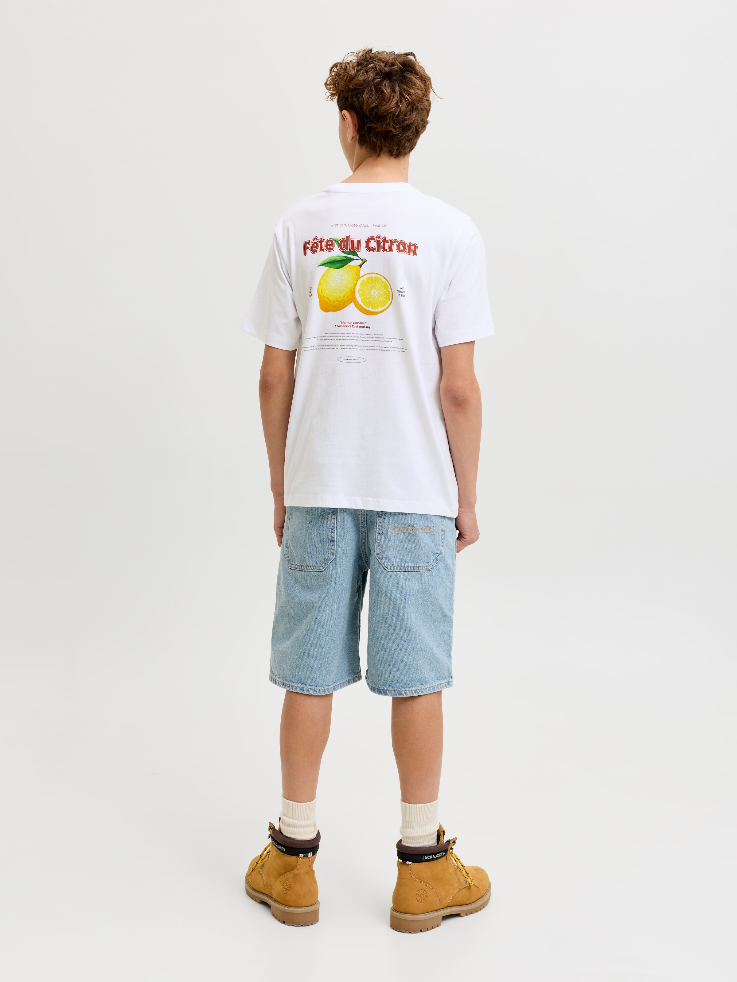 Jack & Jones Junior T-Shirt »JJLEMON TEE SS CREW NECK JNR« mit Logoprint