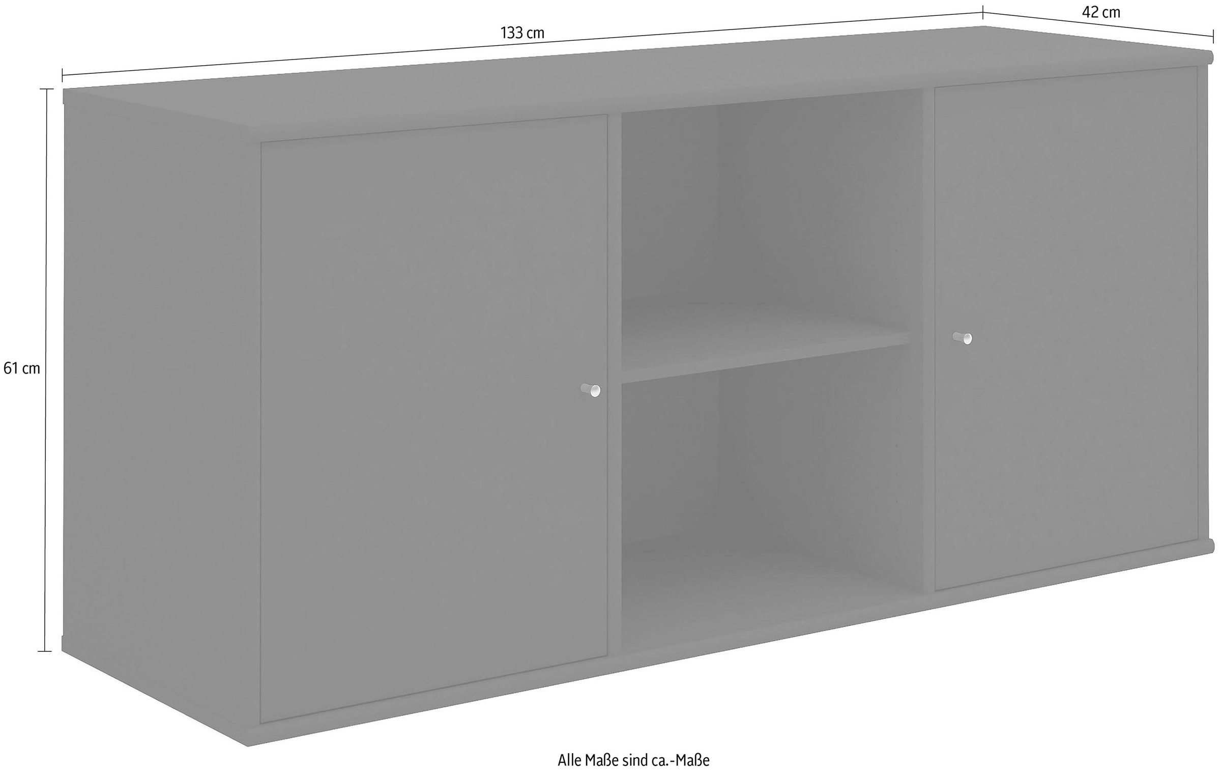 Hammel Furniture Sideboard »Mistral, Hochwertig Schrank, hängend/stehend montierbar«, mit zwei Türen, B: 133 cm, anpassungsbar Designmöbel