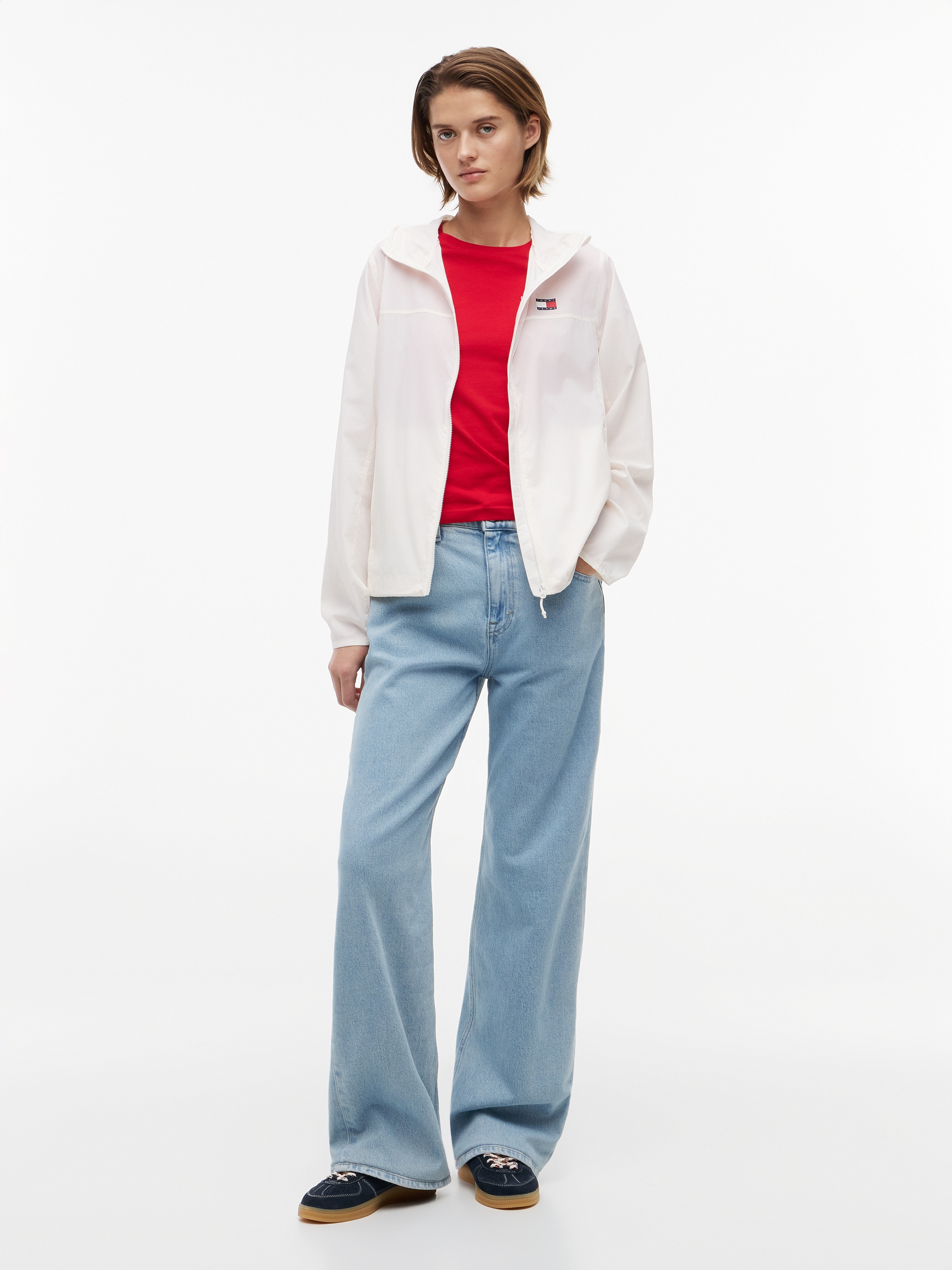 Tommy Jeans Blouson »TJW OUTDOOR SHELL JACKET« mit Kapuze Kunstfaser