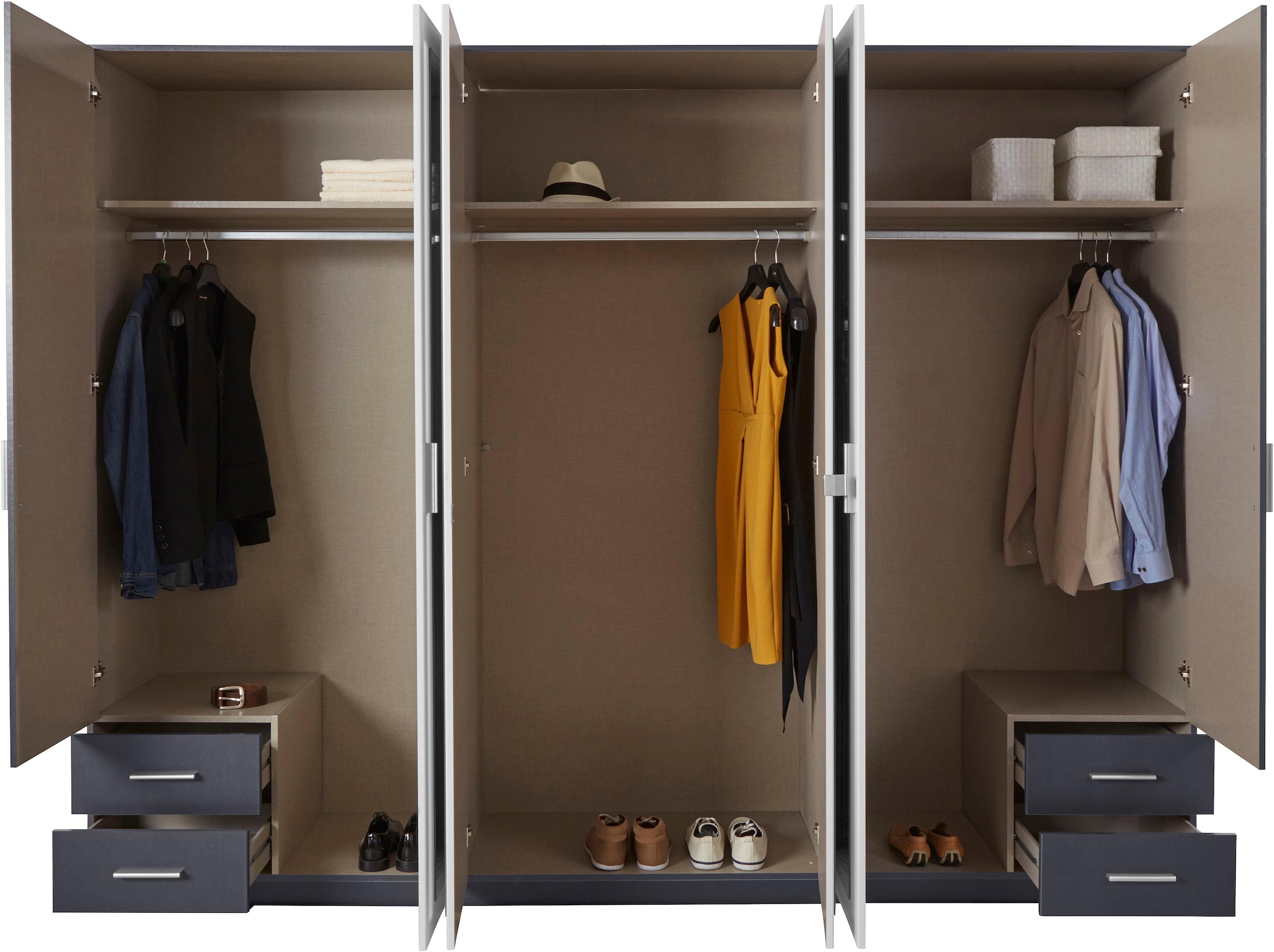 rauch Drehtürenschrank »Flexx«, mit 4 Schubkästen