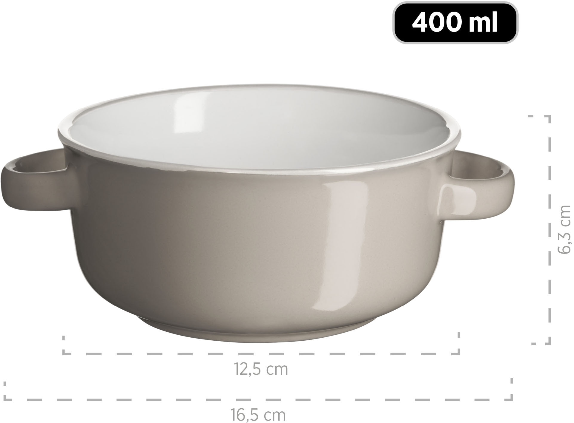 MÄSER Suppenteller »MAILA, Suppentassen-Set, Steinzeug«