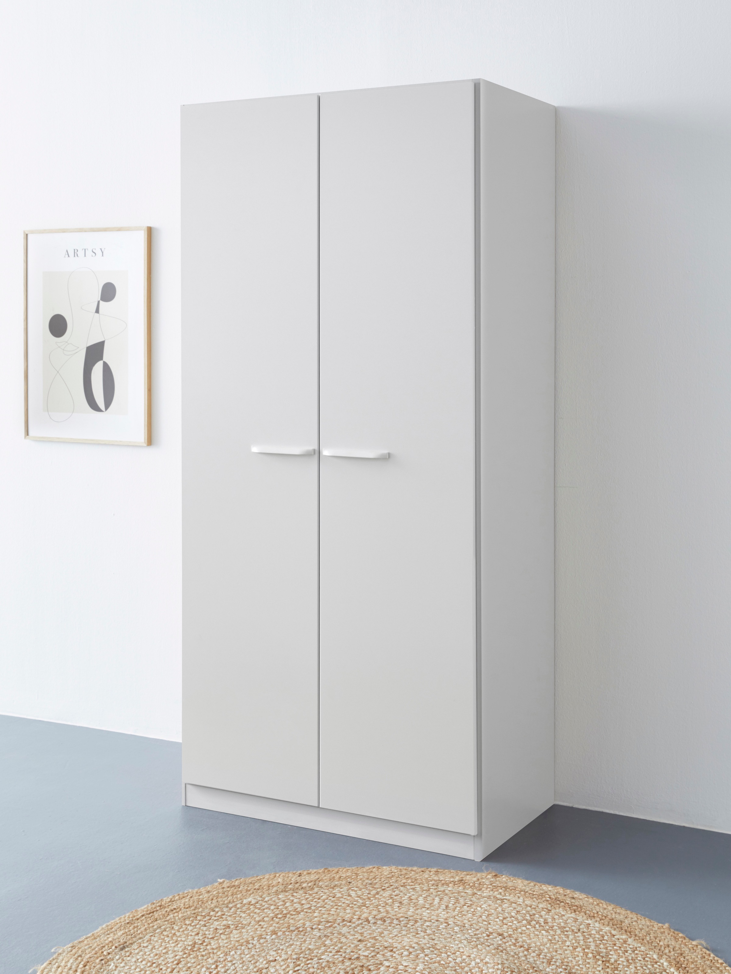 INOSIGN BY RAUCH Drehtürenschrank »Kleiderschrank Schrank Garderobe Wäscheschrank VANDOR«, in drei Breiten, Höhe 197 cm, Griffe in Graumetallic MADE IN GERMANY