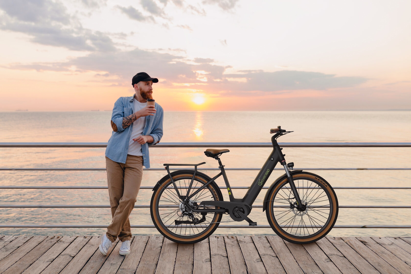 SachsenRad »C5 Centro II mit Diebstahlsicherung« 8 Gang Shimano Kettenschaltung Mittelmotor 250 W