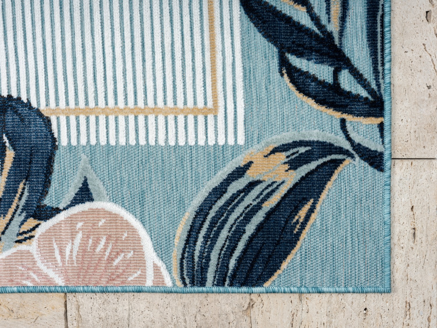 Myflair Möbel & Accessoires Teppich »Cloud Lagerräumung«, rechteckig, 8 mm Höhe, Flamingo Motiv, mit Bordüre, Outdoor geeignet, Balkon, Terrasse