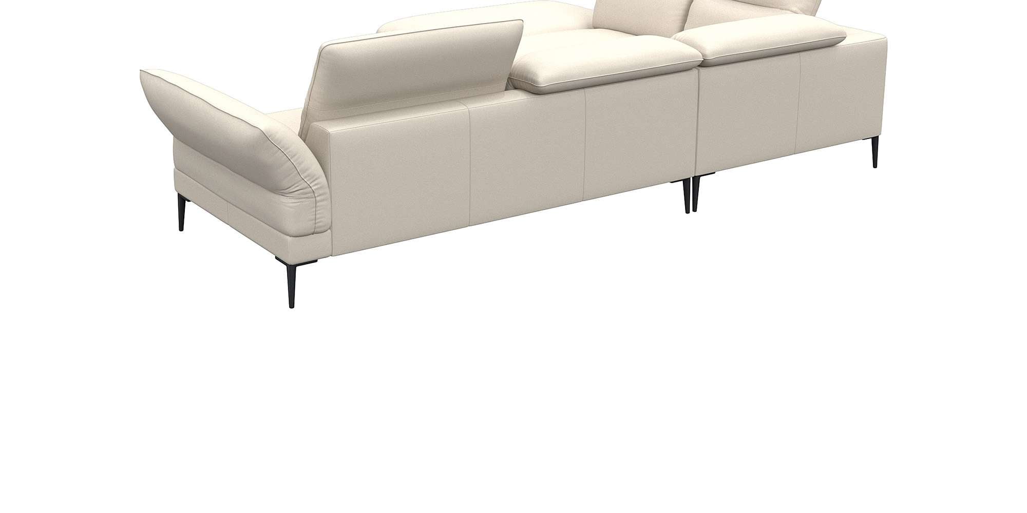 FLEXLUX Ecksofa »Salino, Funktionssofa mit Ottomane, Relaxsofa, Ecksofa«, Sofa mit Arm- und Kopfteil-Verstellungen, Kaltschaum & Stahl-Wellen